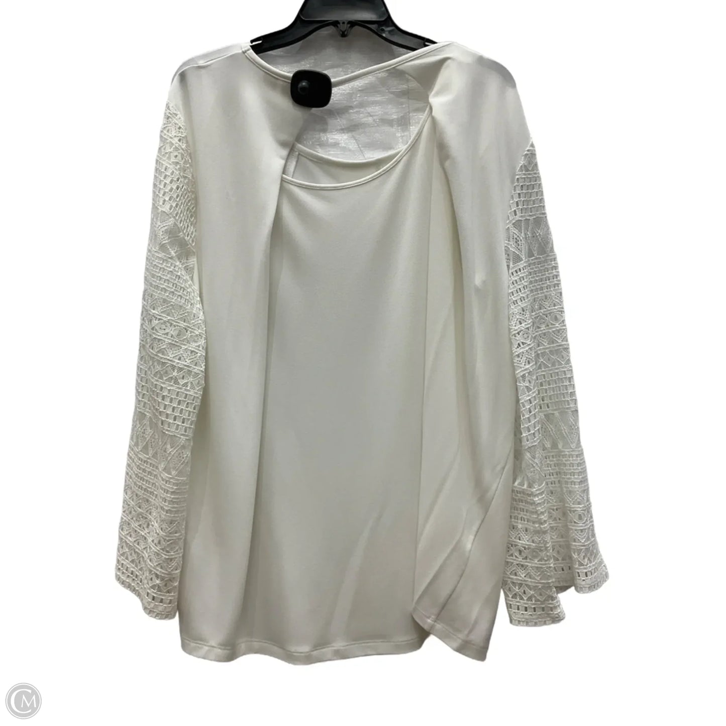 Top Long Sleeve By Chicos In White, Size: Xxl