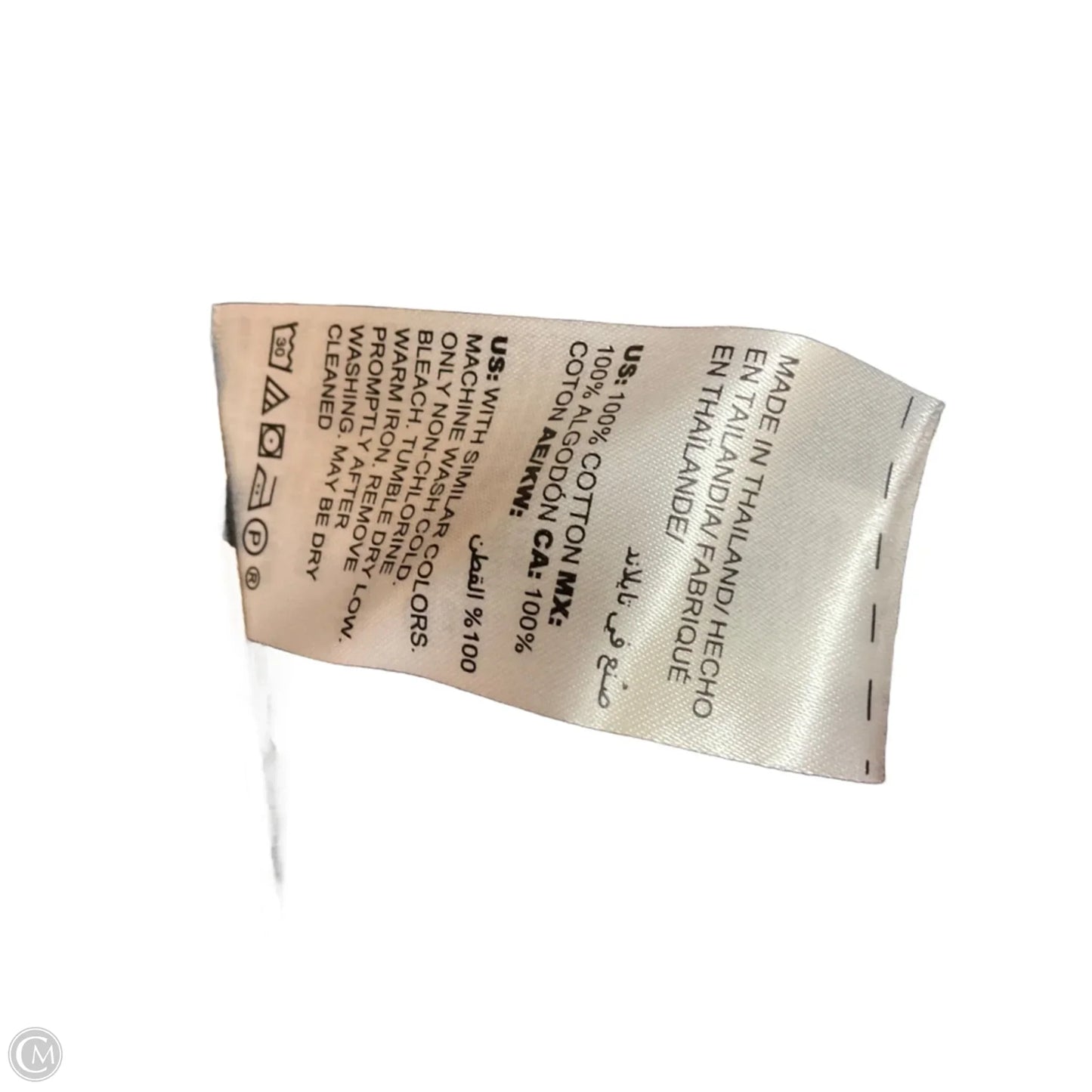 Blouse Long Sleeve By Chicos In Striped Pattern, Size: Xl