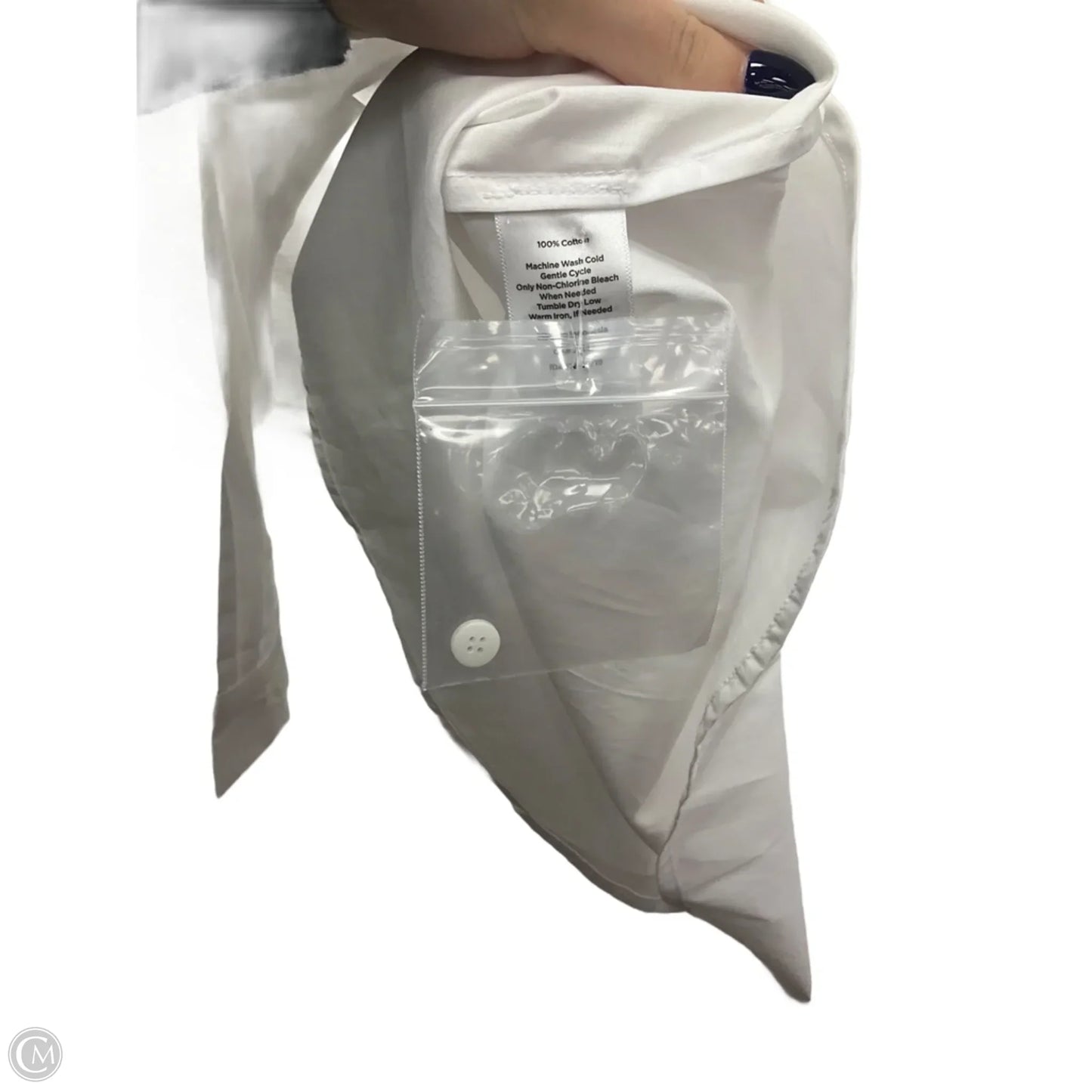 Blouse Long Sleeve By Talbots In White, Size: Sp