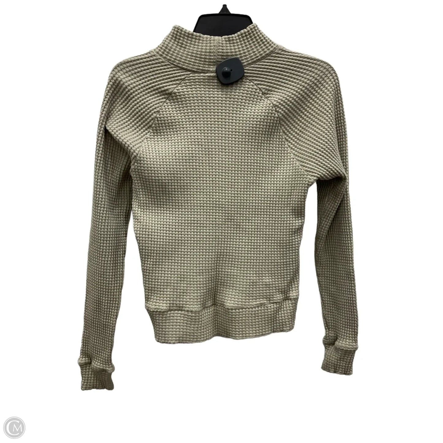 Athletic Top Long Sleeve Collar By The North Face In Green, Size: Xs