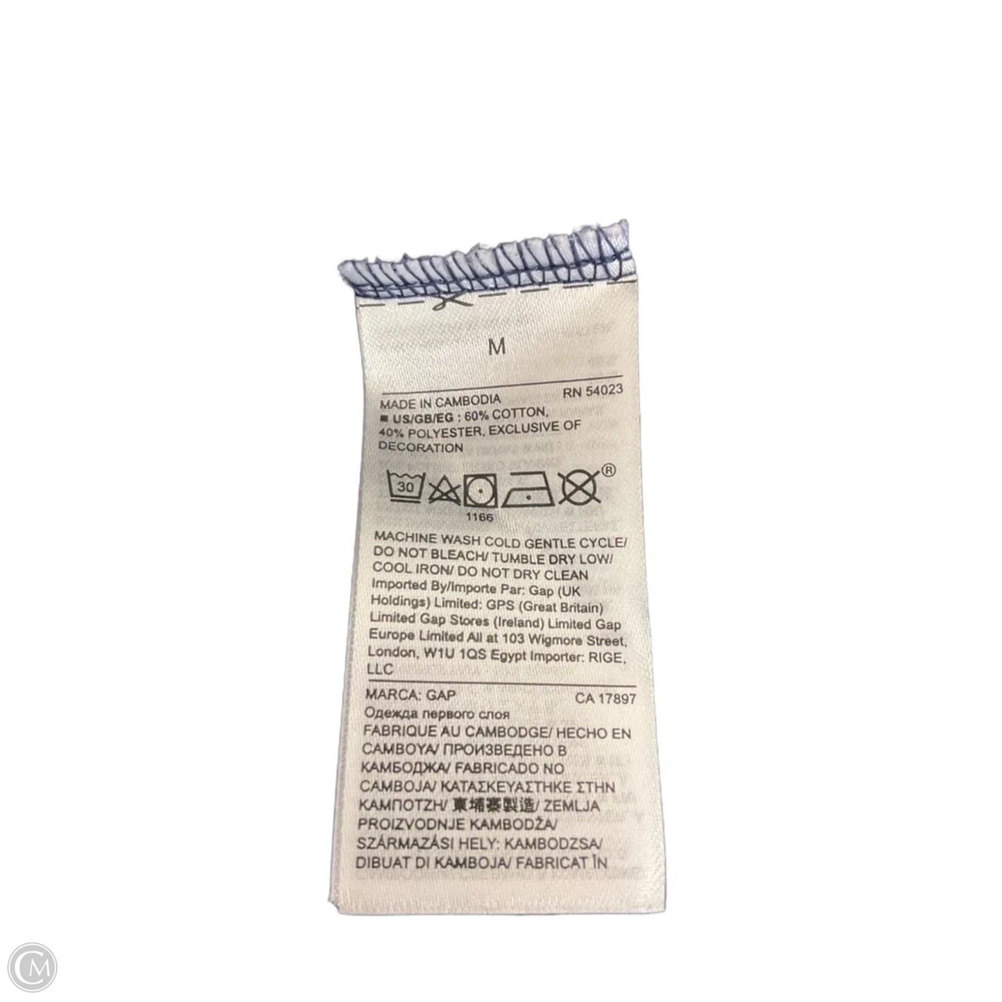 Sweatshirt Hoodie By Gap In Blue, Size: M