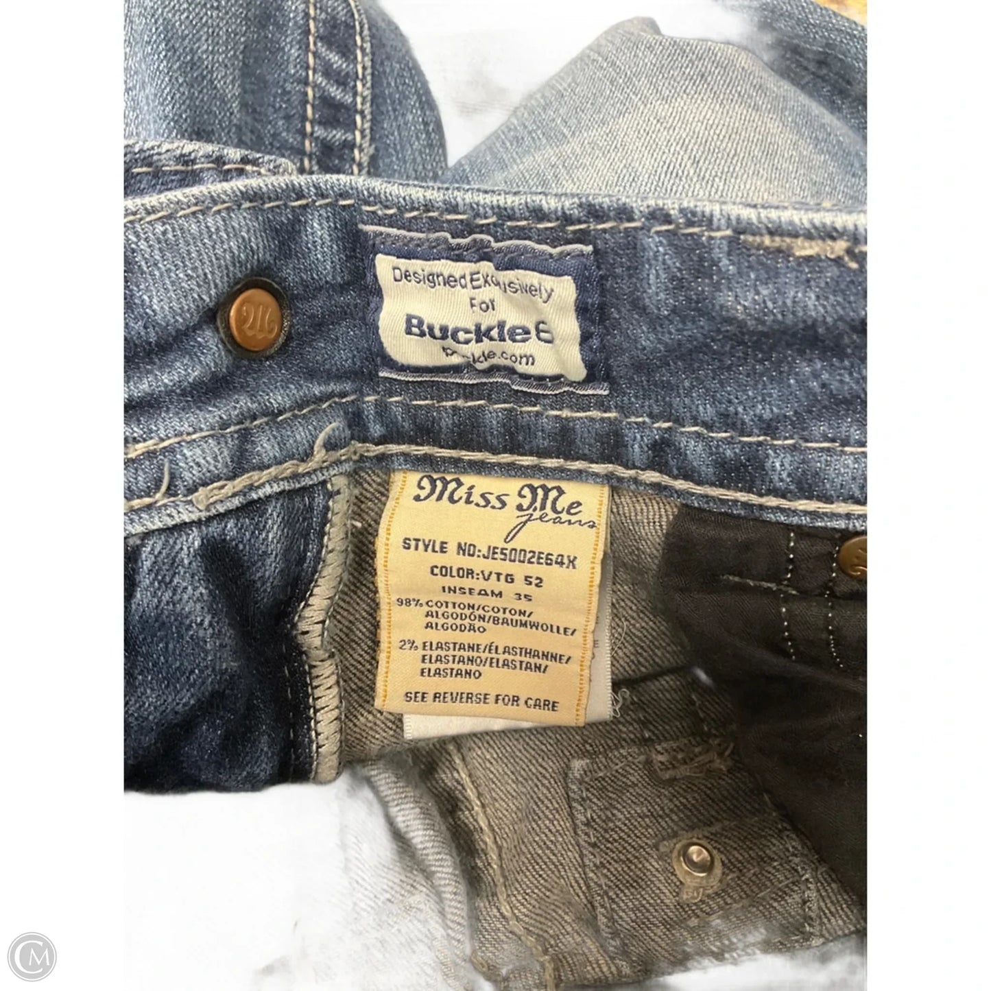 Jeans Boot Cut By Miss Me In Blue Denim, Size: 4