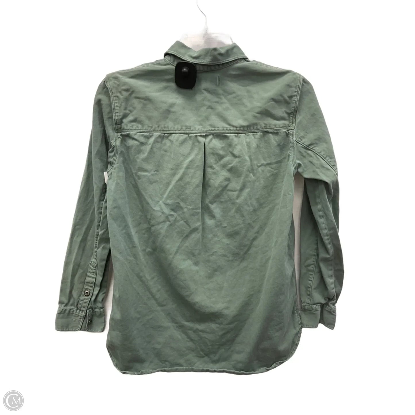 Blouse Long Sleeve By Madewell In Green, Size: Xs