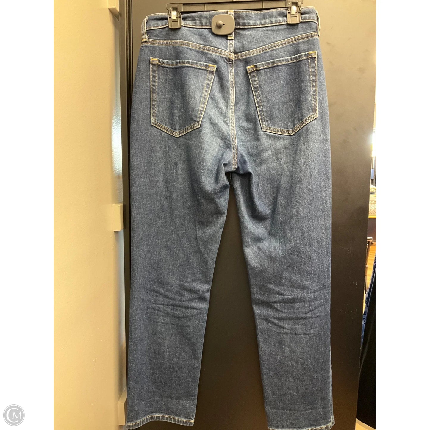 Jeans Straight By Banana Republic In Blue Denim, Size: 2