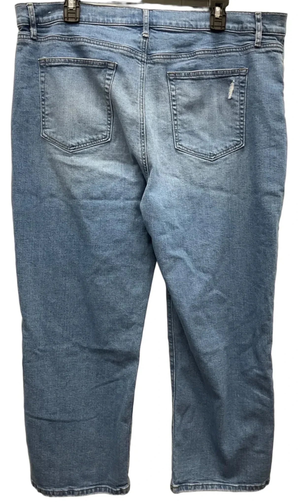 Jeans Straight By Loft In Blue Denim, Size: 18