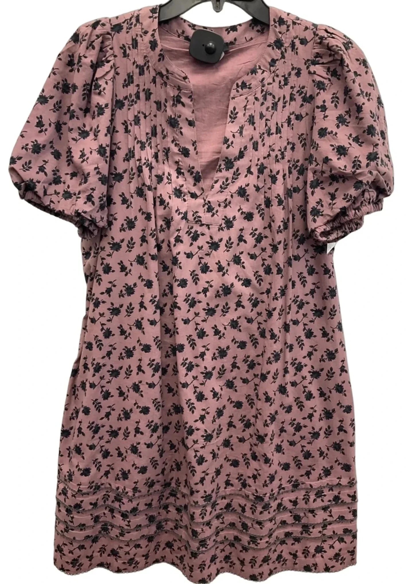 Dress Casual Midi By Madewell In Black & Purple, Size: S
