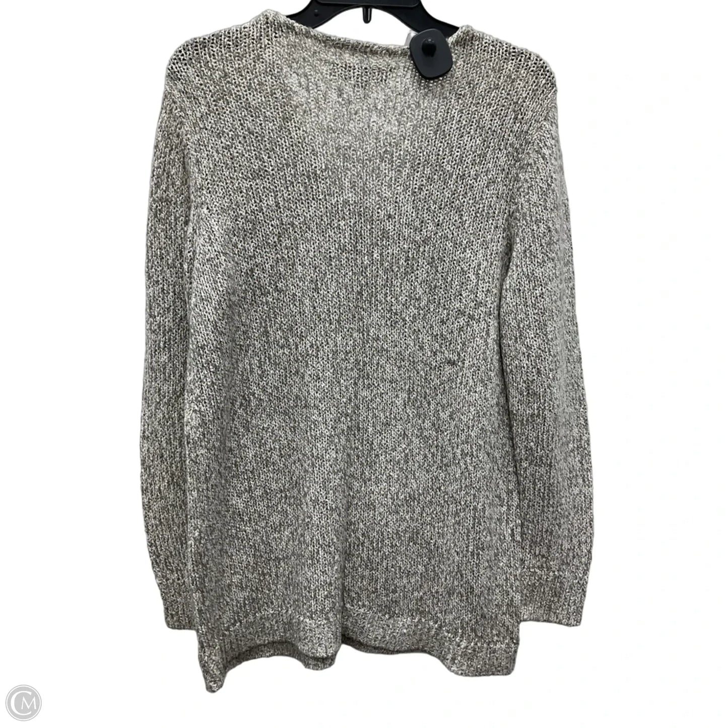 Sweater By Loft In Grey & White, Size: L