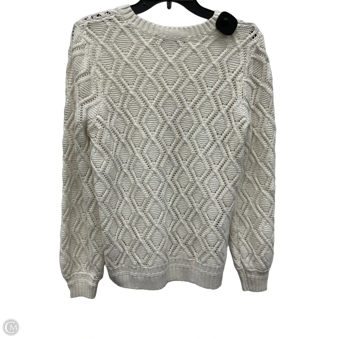 Sweater By Loft In White, Size: L