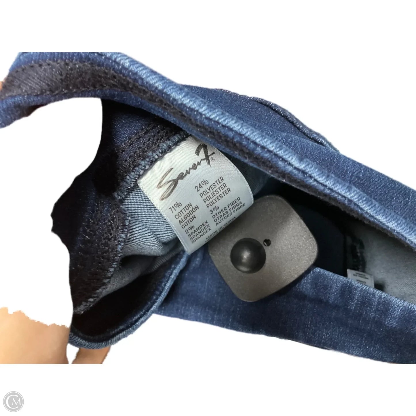 Jeans Flared By Seven 7 In Blue Denim, Size: 22