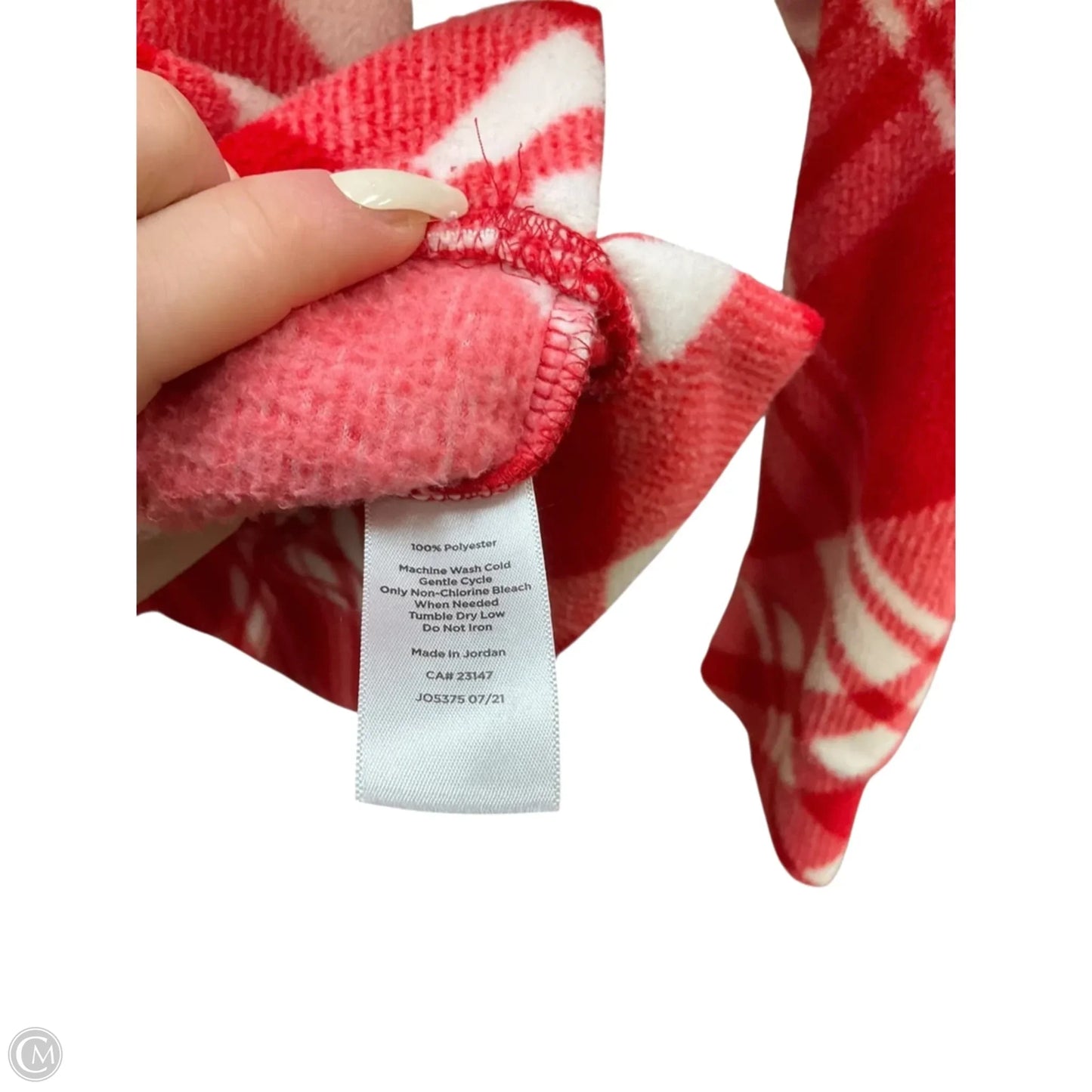 Sweatshirt Collar By Talbots In Red & White, Size: Mp