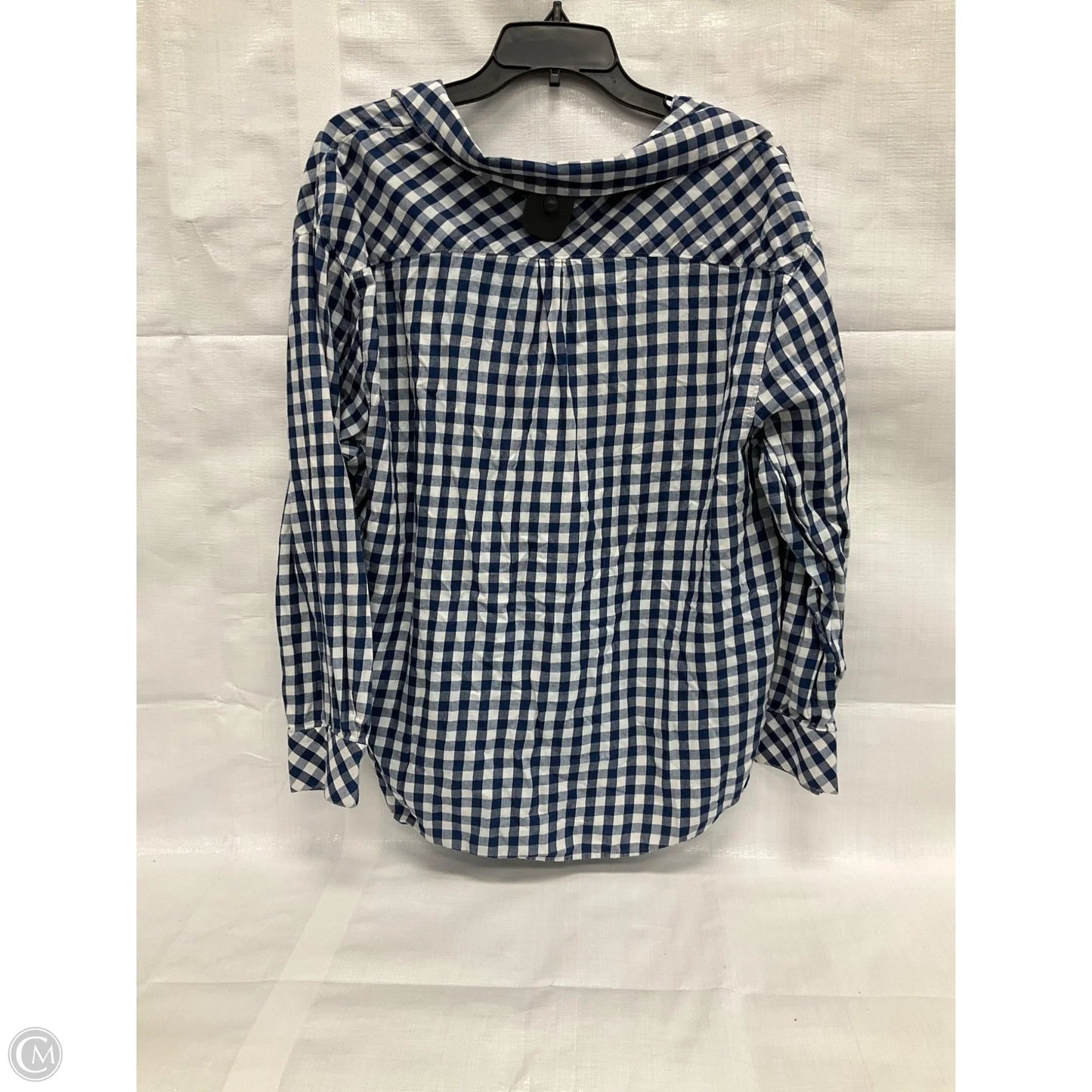 Top Long Sleeve By Tommy Bahama In Blue & White, Size: Xl