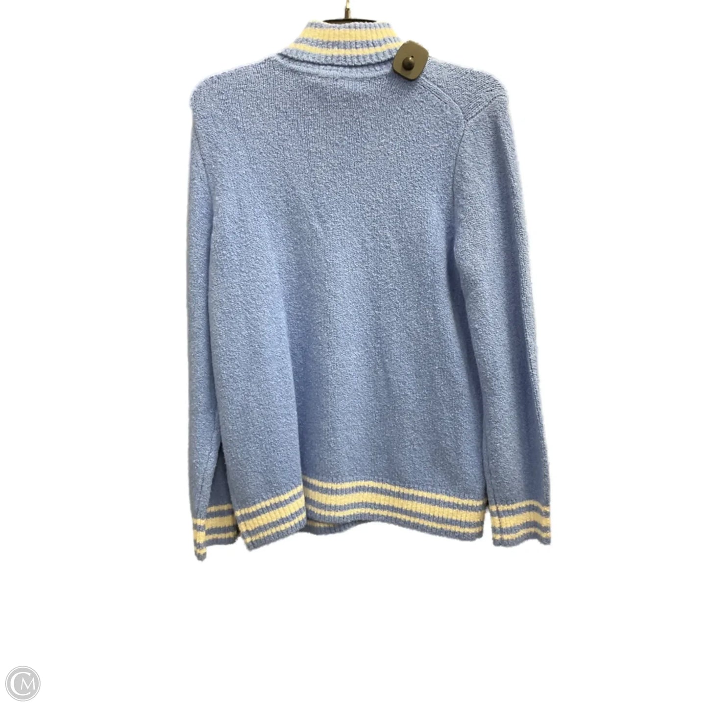 Sweater By Talbots In Blue & White, Size: Mp