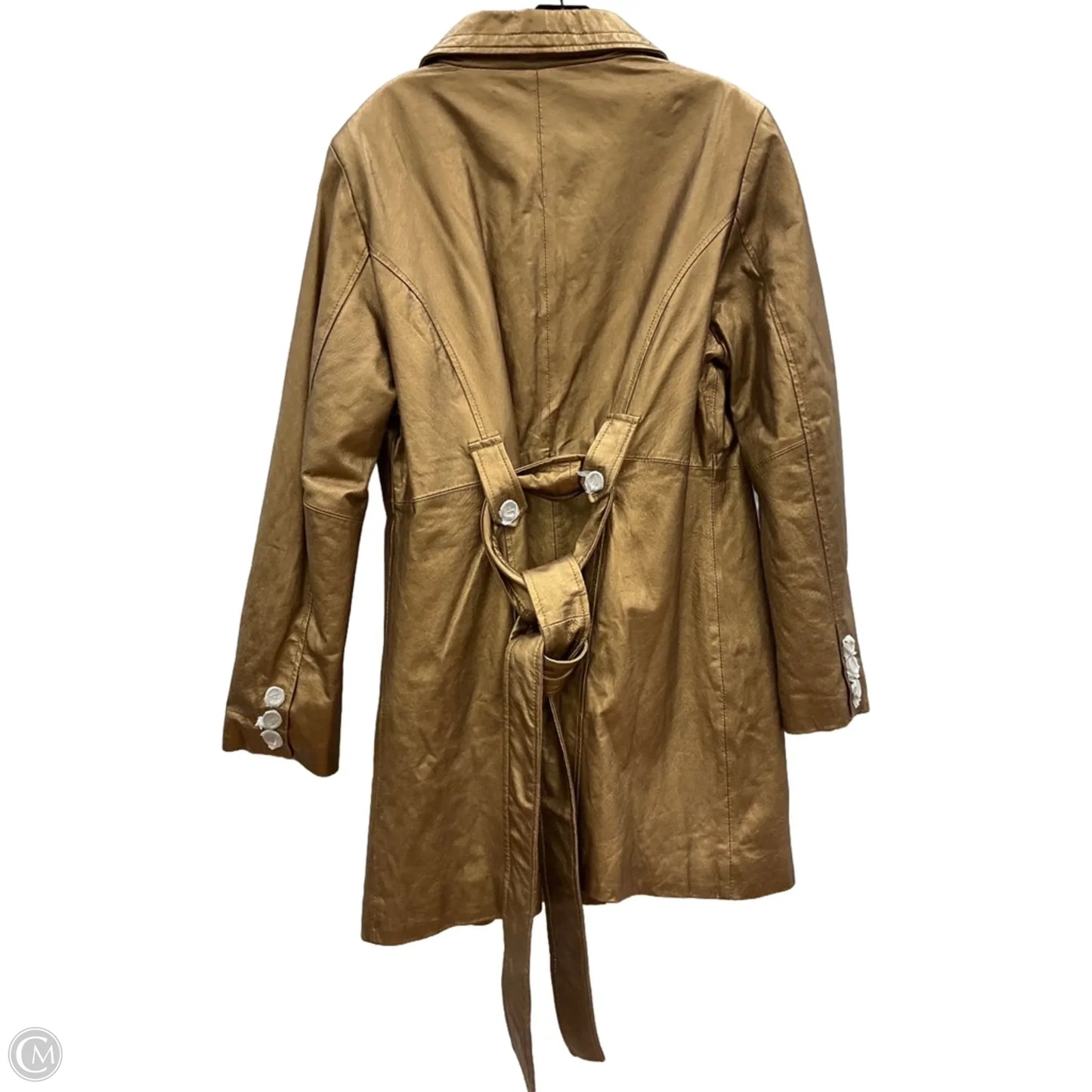 Coat Trench Coat By Clothes Mentor In Bronze, Size: 20