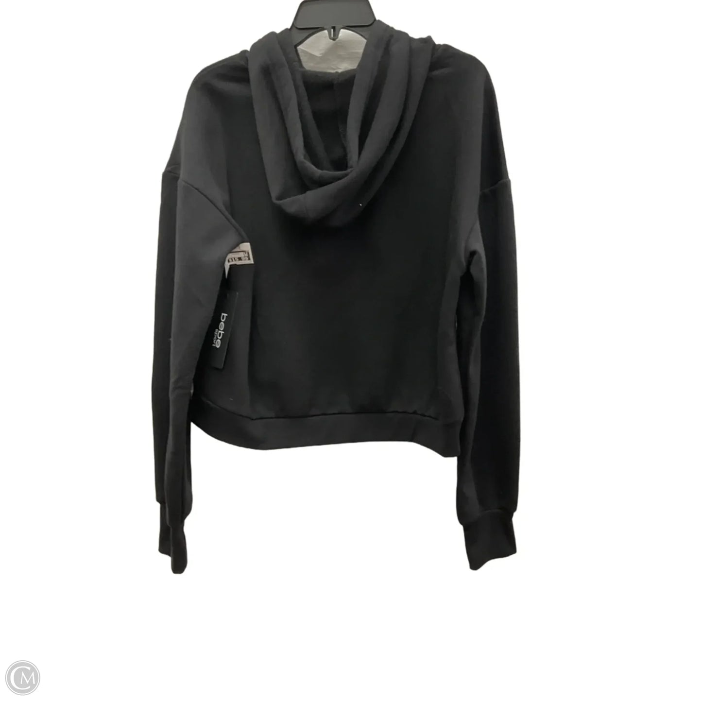 Athletic Top Long Sleeve Hoodie By Bebe Sport In Black, Size: L