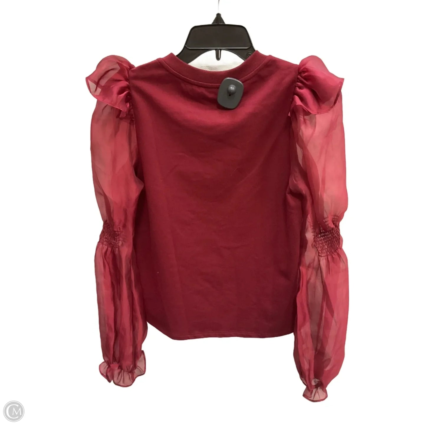 Top Long Sleeve By Anthropologie In Red, Size: Xs