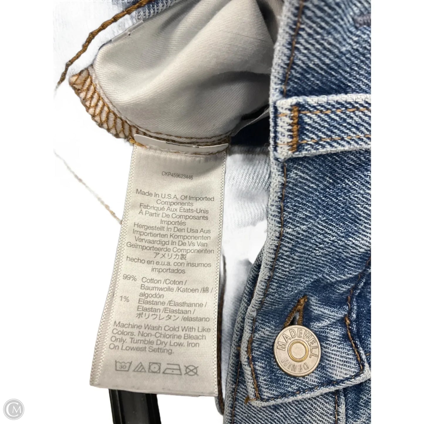 Jeans Straight By Madewell In Blue Denim, Size: 8