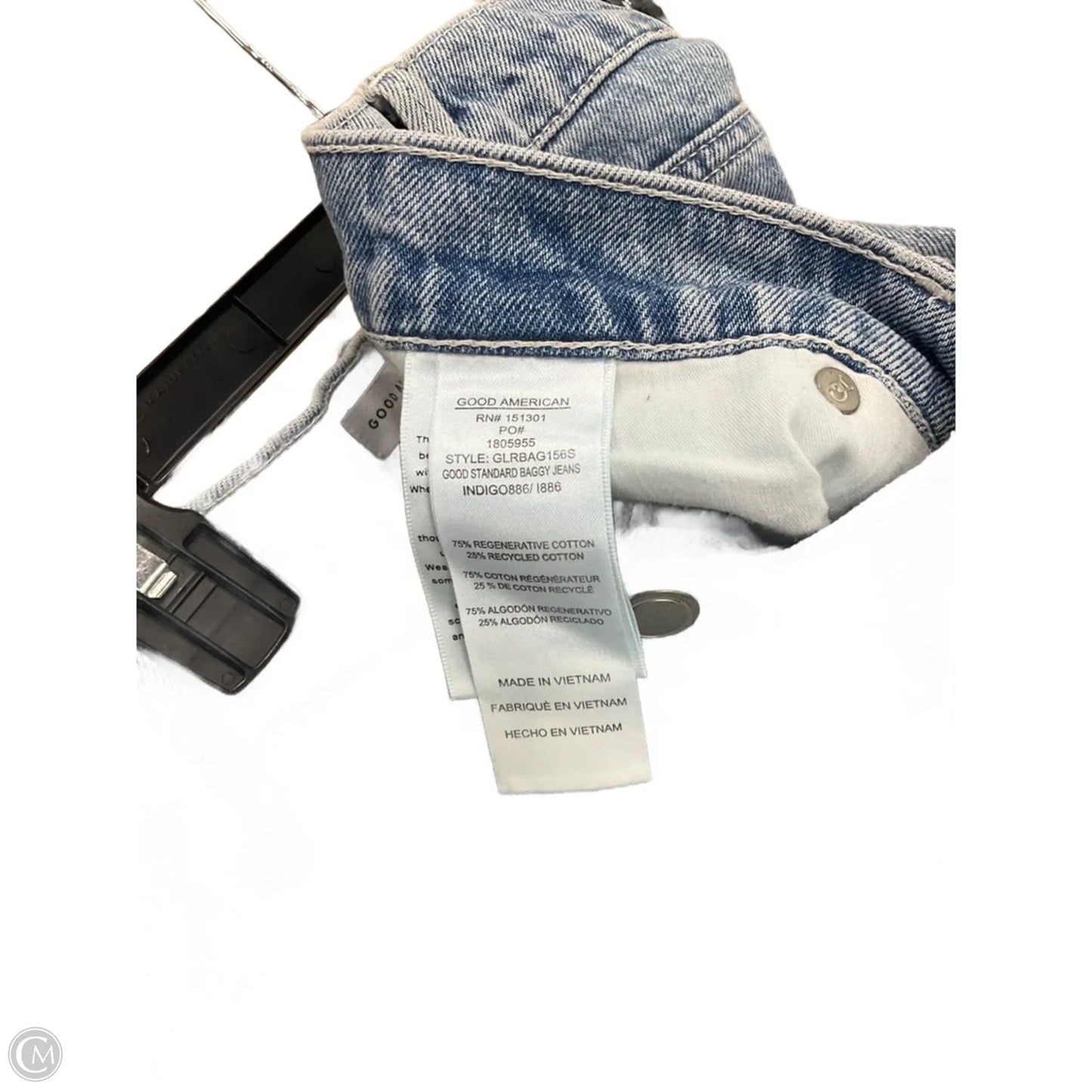 Jeans Wide Leg By Good American In Blue Denim, Size: 14