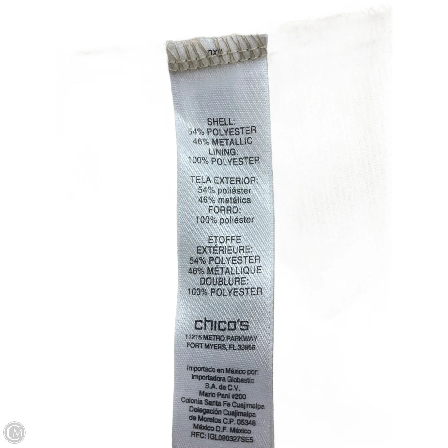 Top Long Sleeve By Chicos In Gold, Size: M