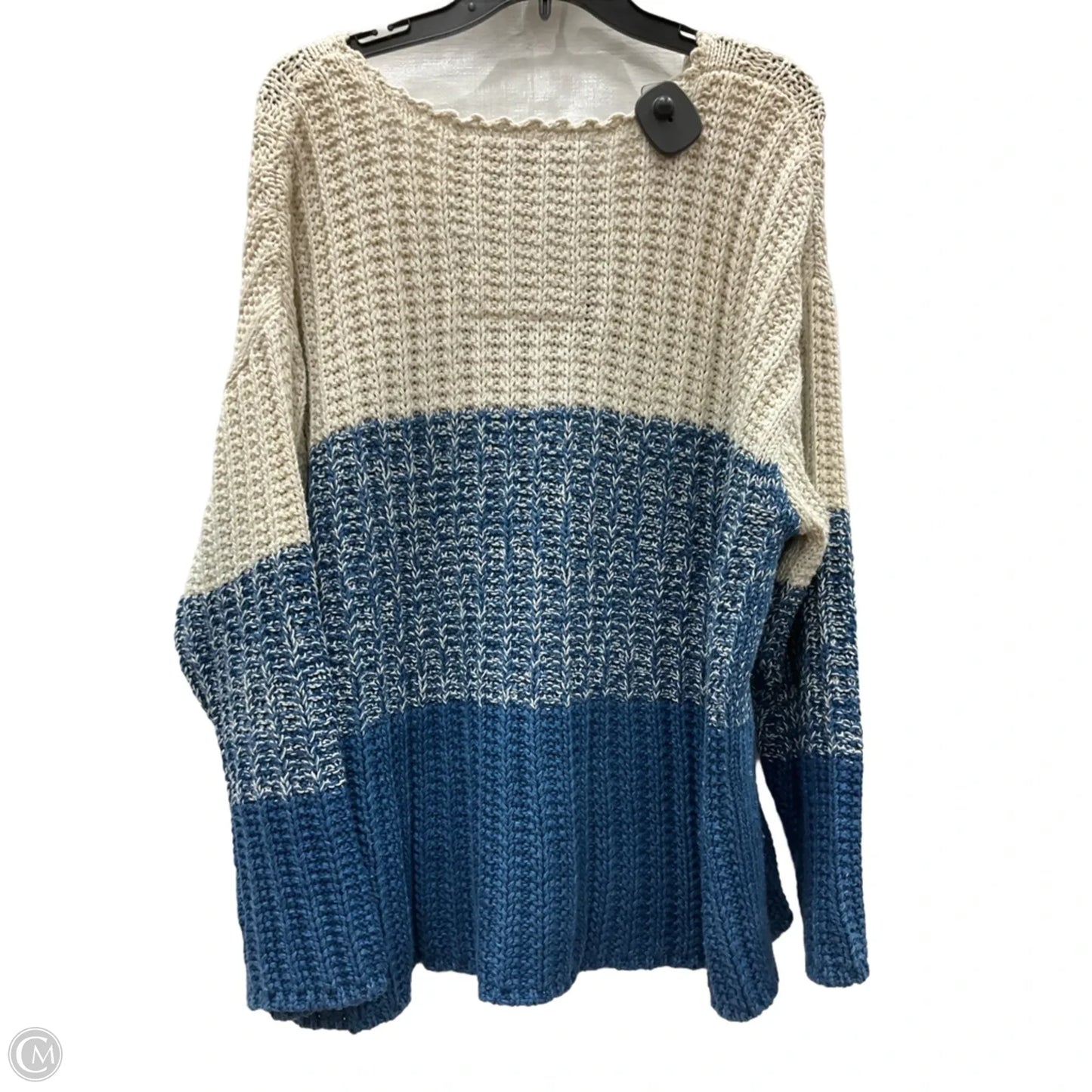 Sweater By Cmc In Blue & White, Size: L