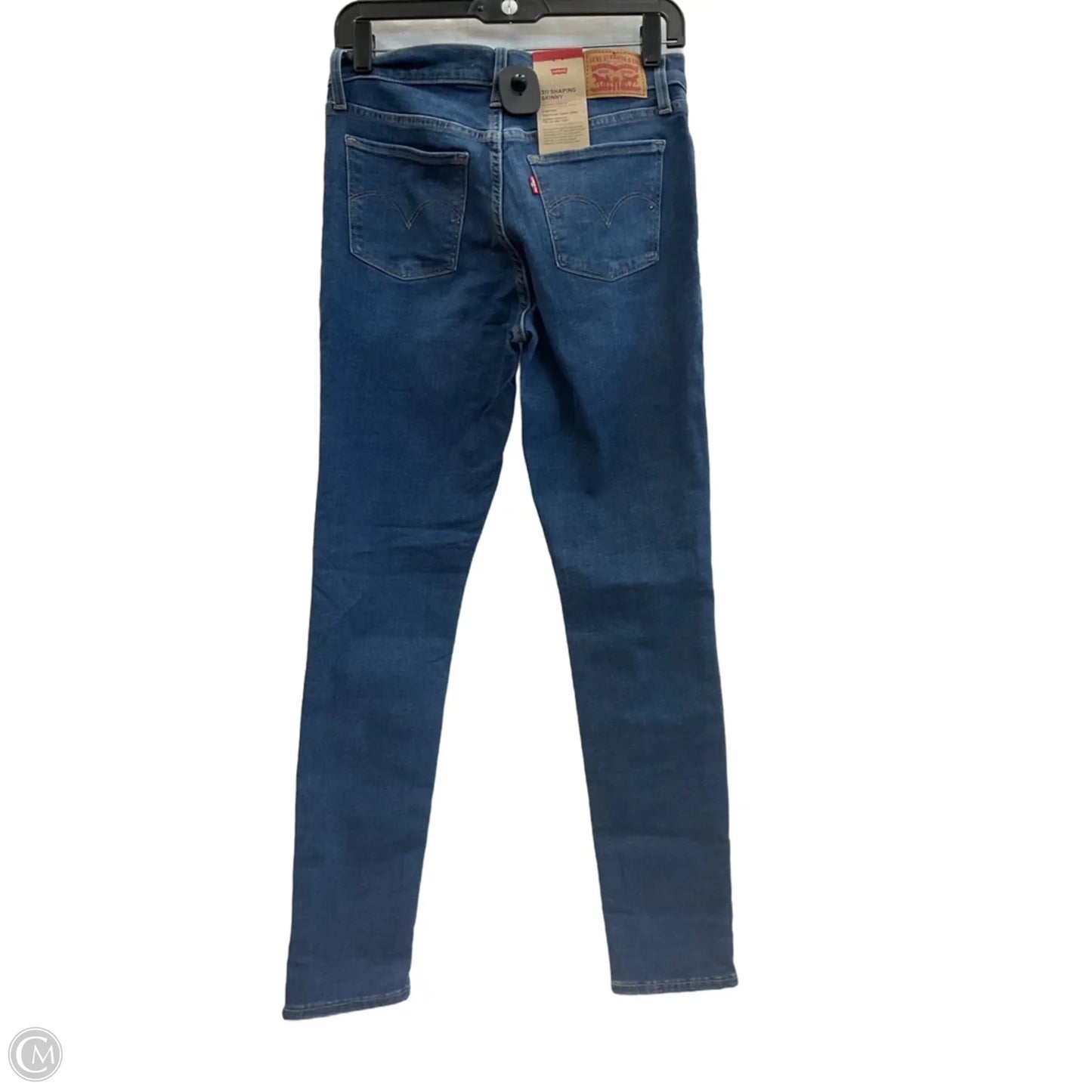 Jeans Skinny By Levis In Blue Denim, Size: 4