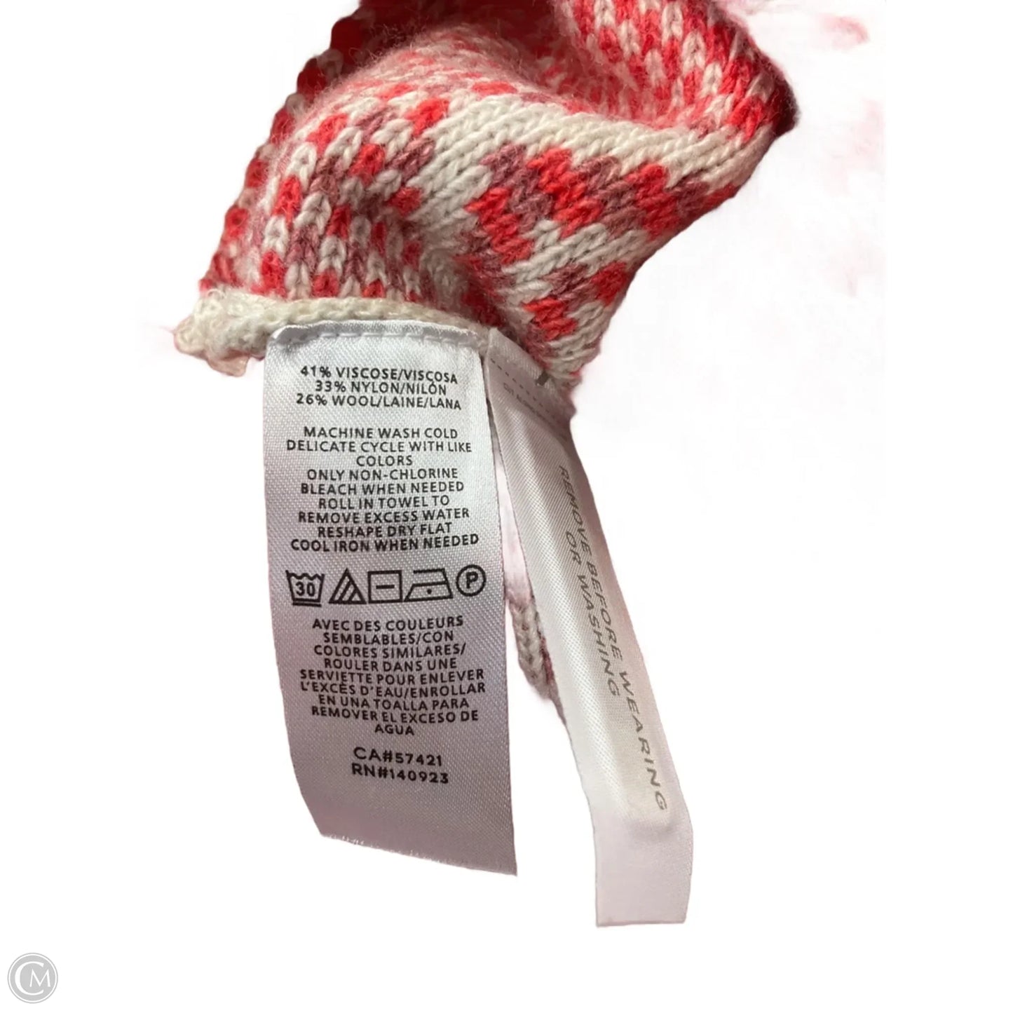 Sweater By Loft In Pink & Tan, Size: L