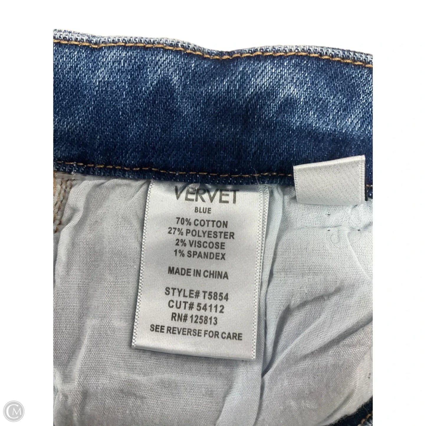 Jeans Boot Cut By Vervet In Blue Denim, Size: 14