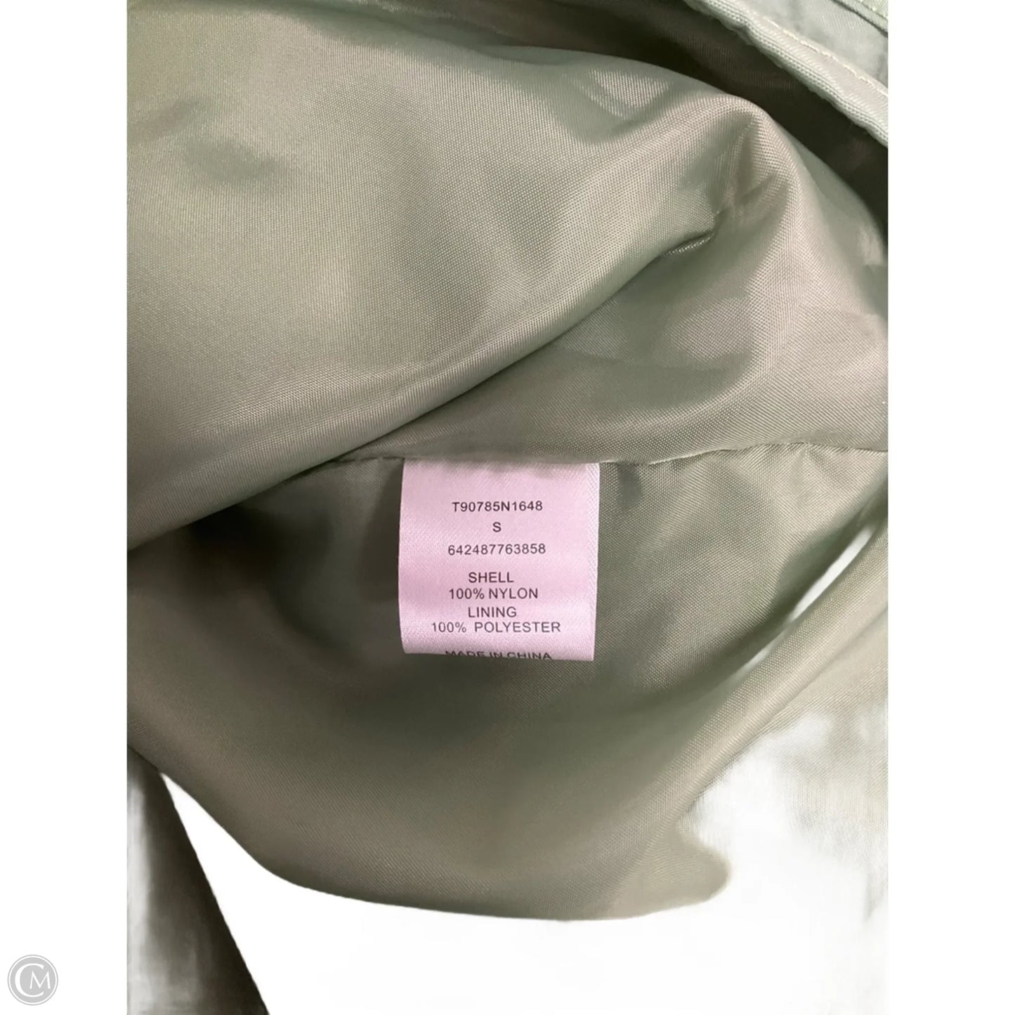 Jacket Windbreaker By Tart In Green, Size: S