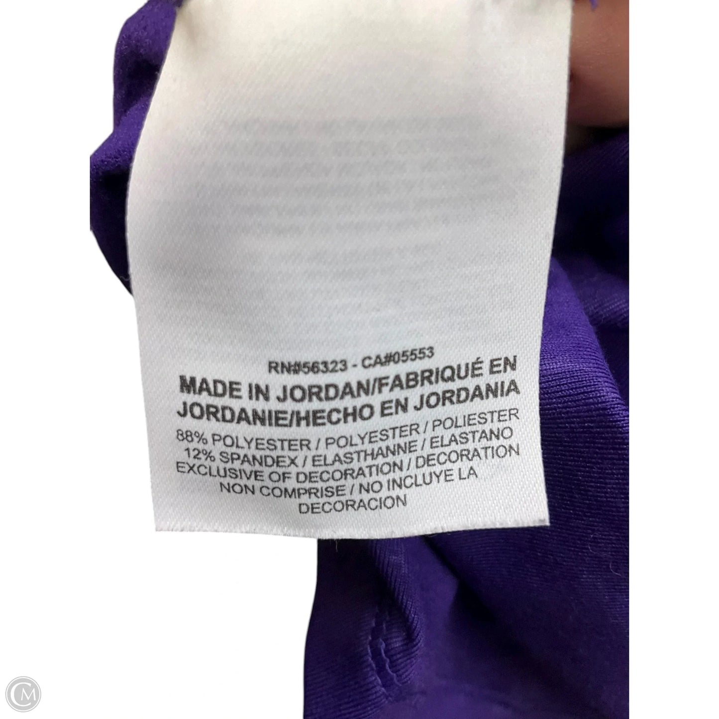 Athletic Jacket By Nike In Purple, Size: M