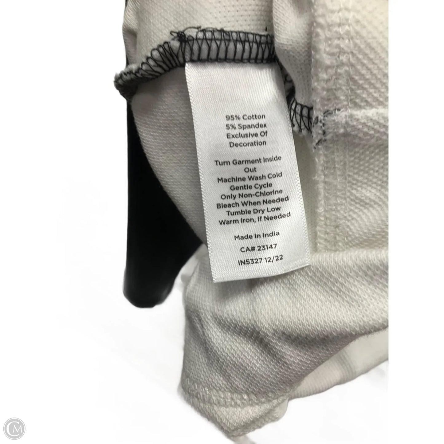 Athletic Jacket By Talbots In Black & White, Size: L