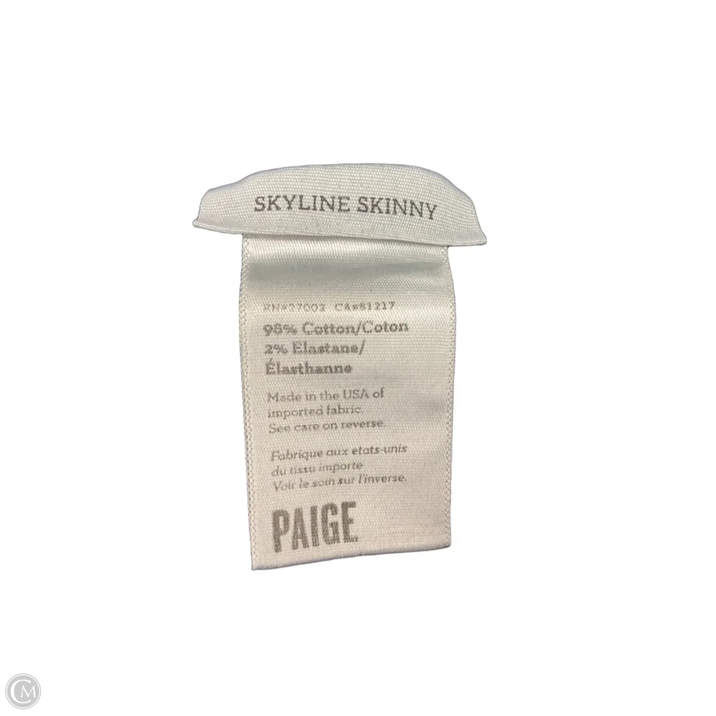 Jeans Skinny By Paige In Black Denim, Size: 4