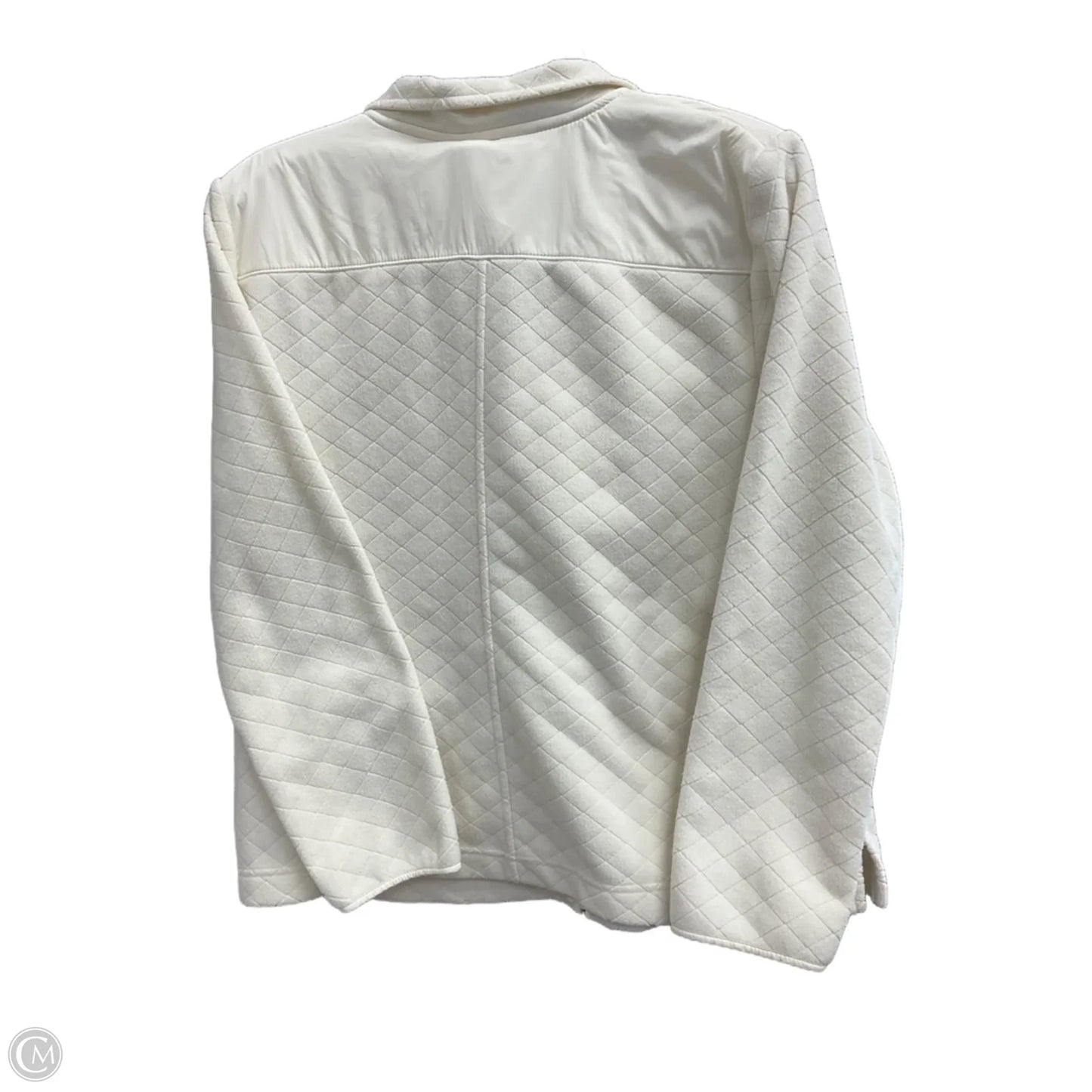 Jacket Fleece By Talbots In Cream, Size: L