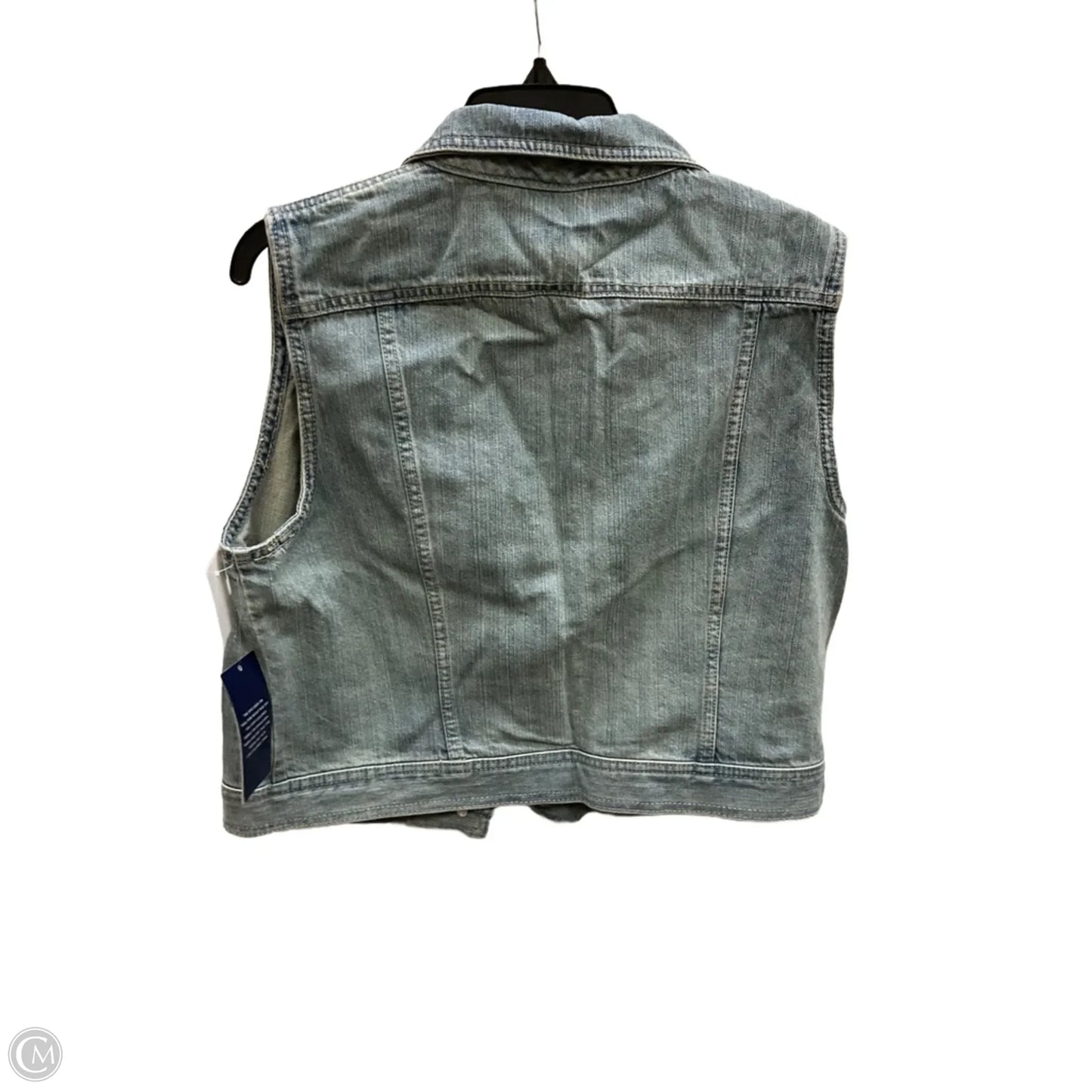 Vest Other By Chaps In Blue Denim, Size: L