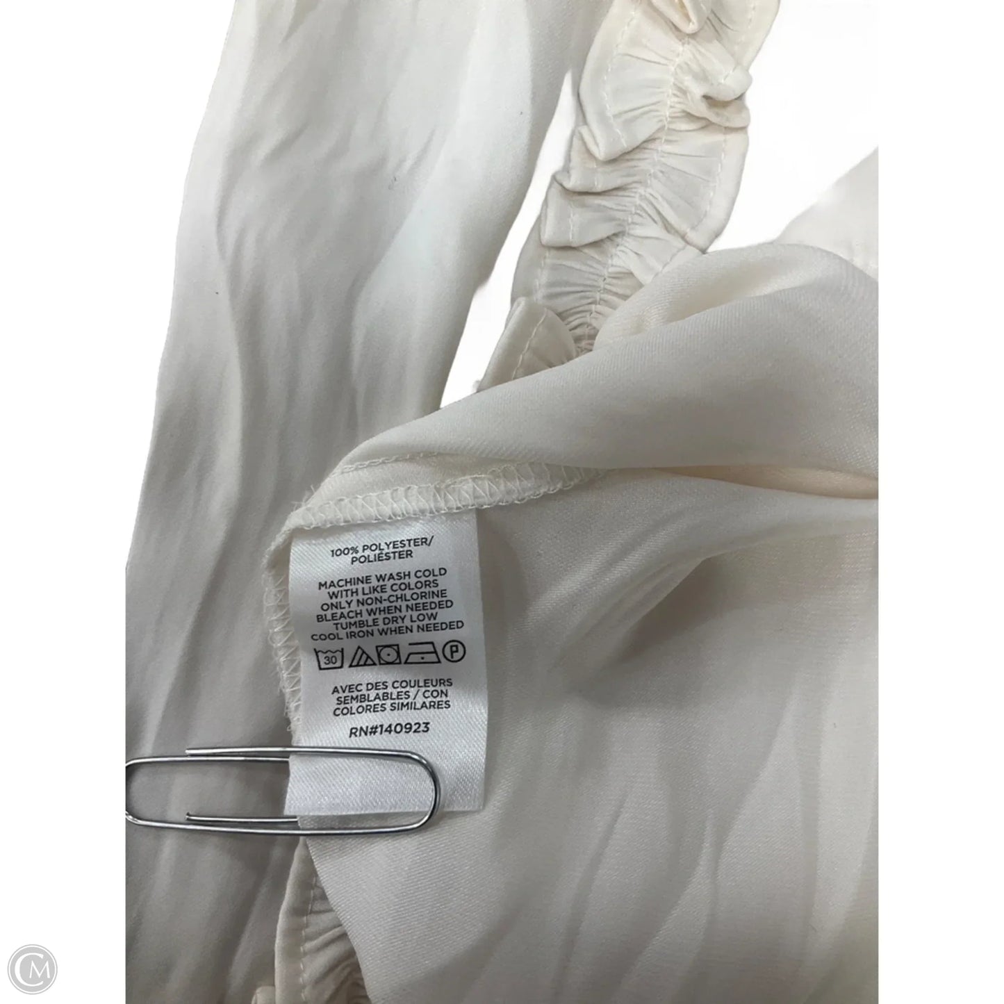 Blouse 3/4 Sleeve By Loft In White, Size: Xs