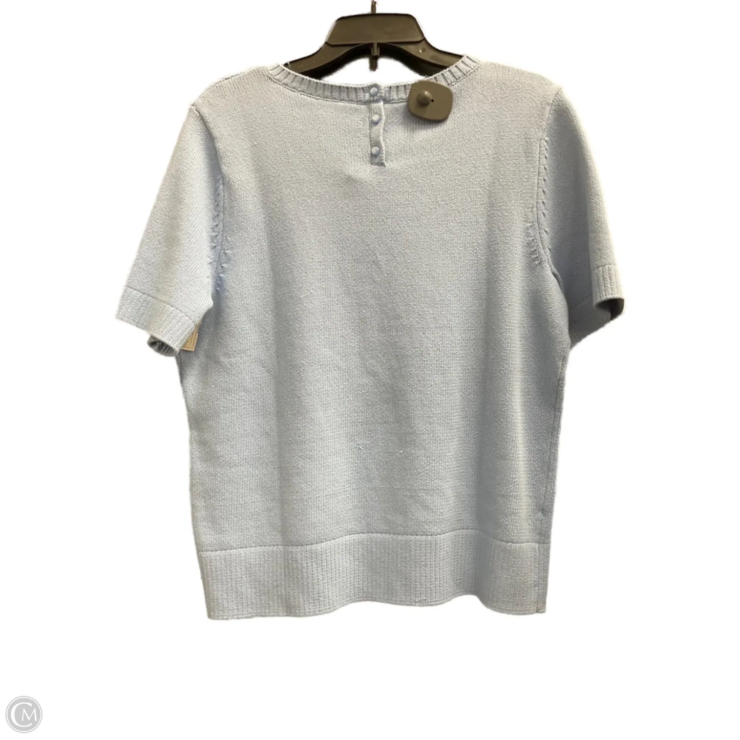 Sweater Short Sleeve By Talbots In Blue, Size: L