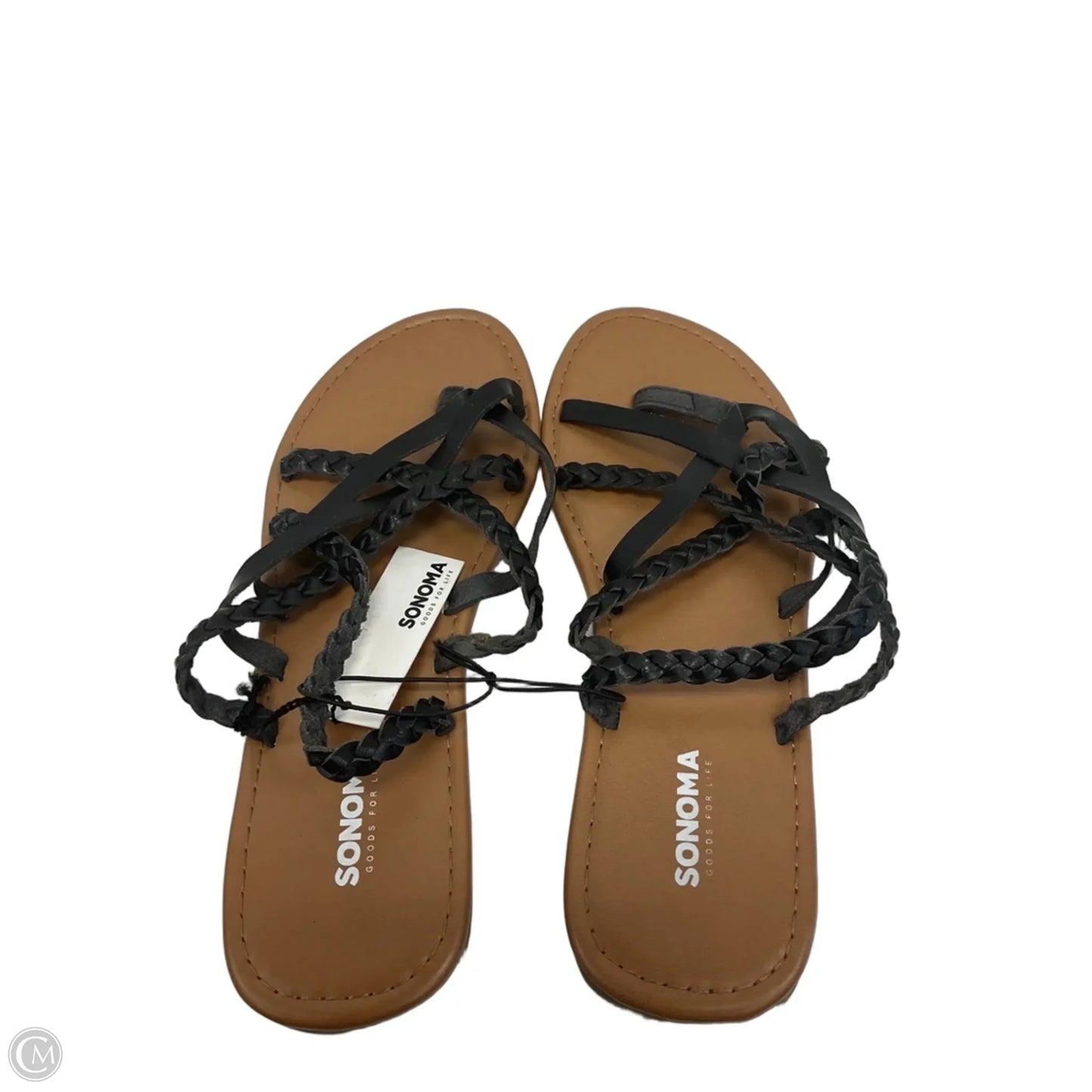 Sandals Flats By Sonoma In Black & Brown, Size: 10
