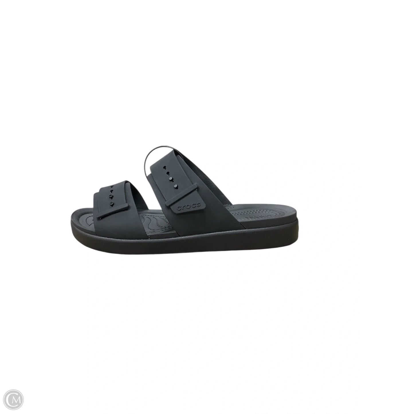 Sandals Flats By Crocs In Black, Size: 10