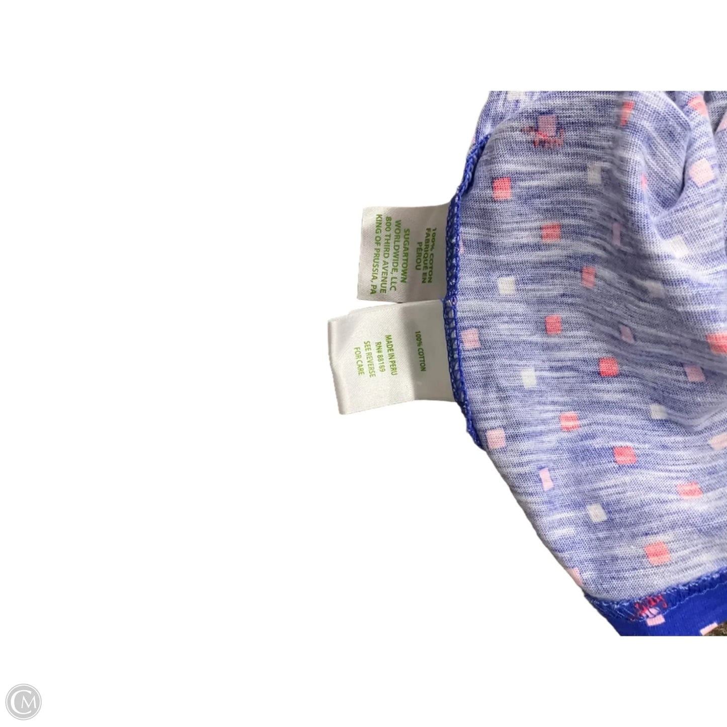 Top Short Sleeve Designer By Lilly Pulitzer In Blue, Size: Xl