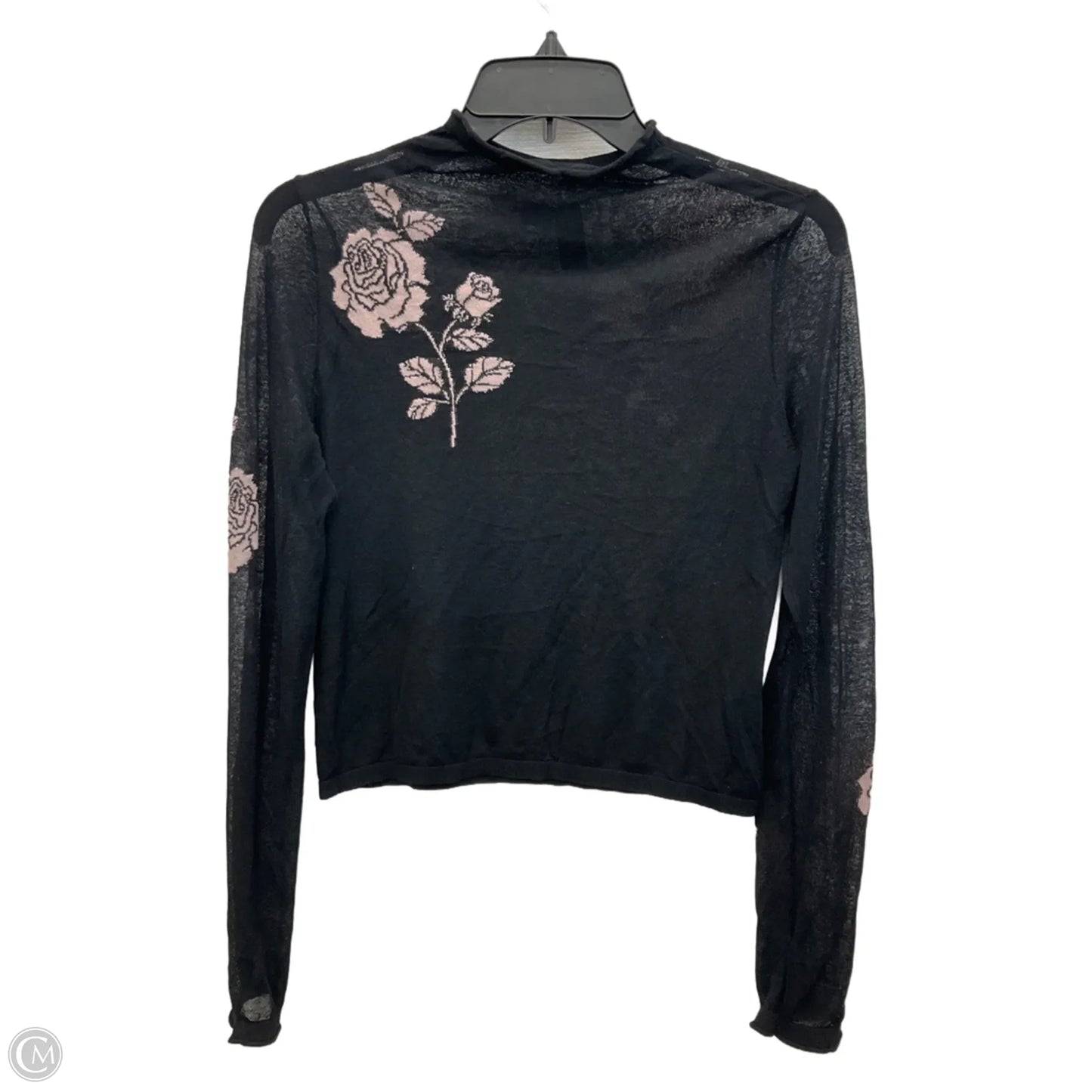 Top Long Sleeve By Anthropologie In Black, Size: S