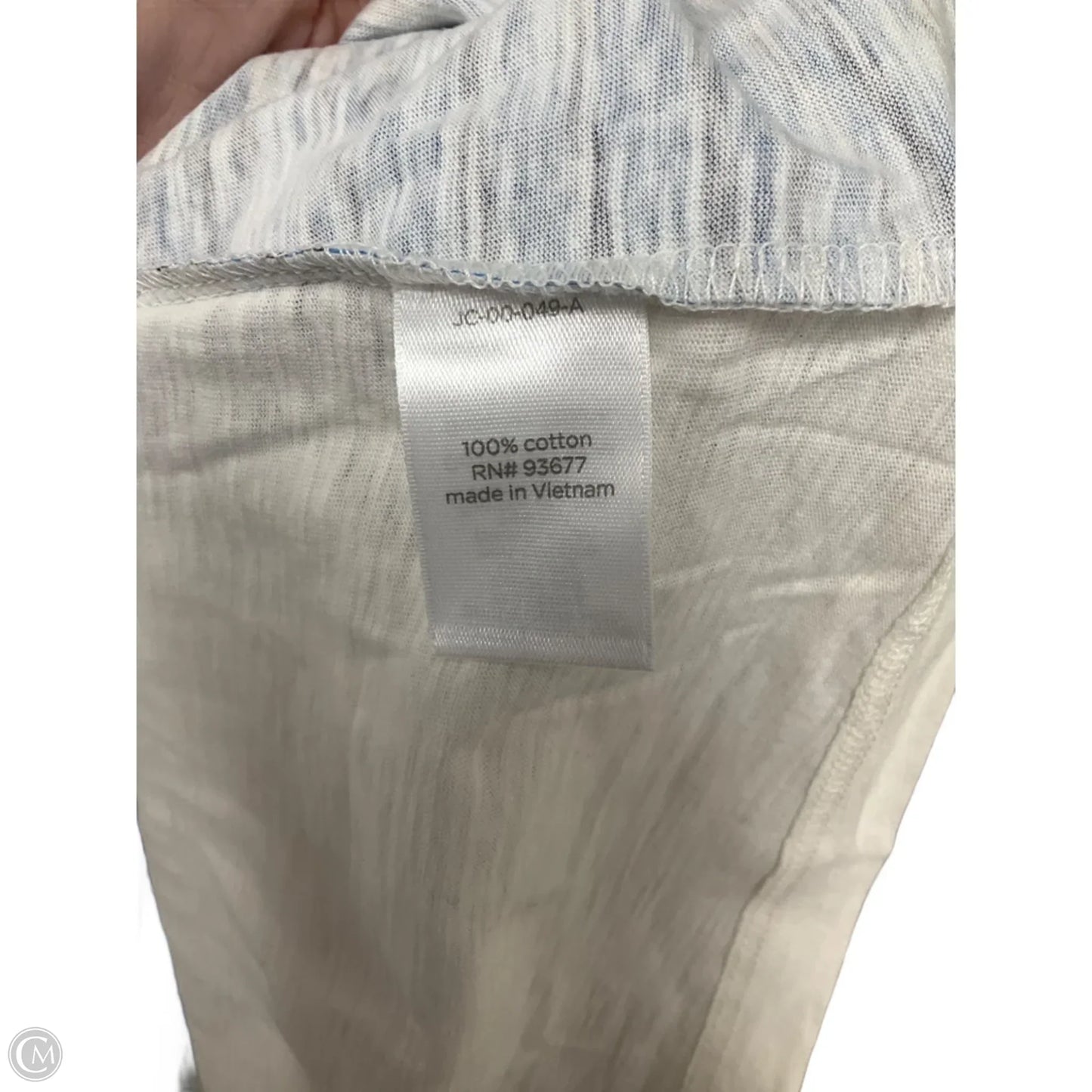Top Short Sleeve By Jcp In Beige, Size: L