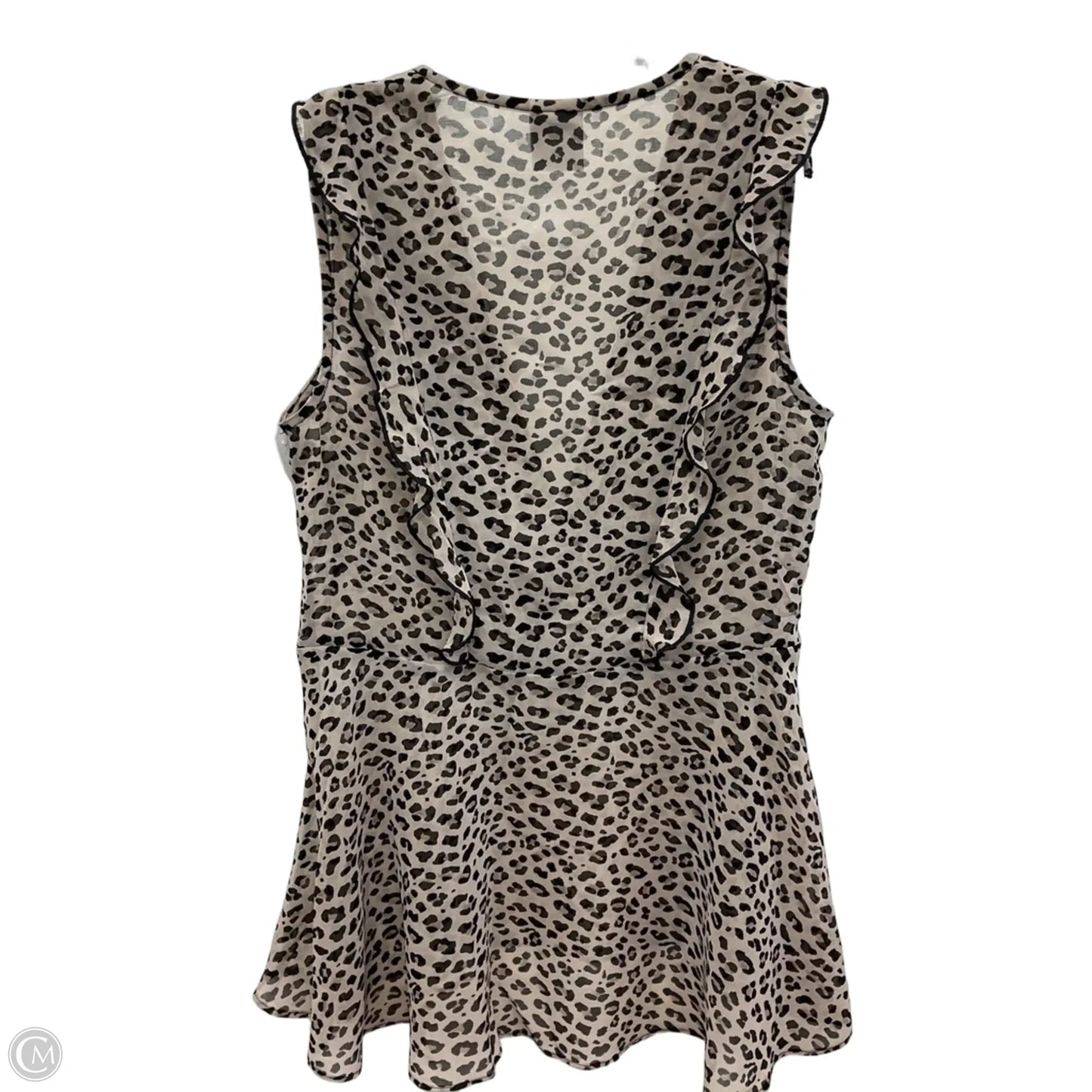 Top Sleeveless By Cabi In Animal Print, Size: Xs