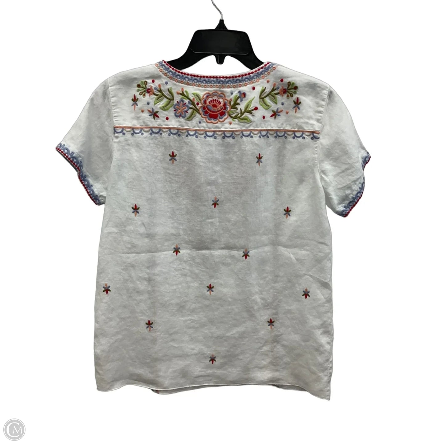 Top Short Sleeve By John Mark In White, Size: S