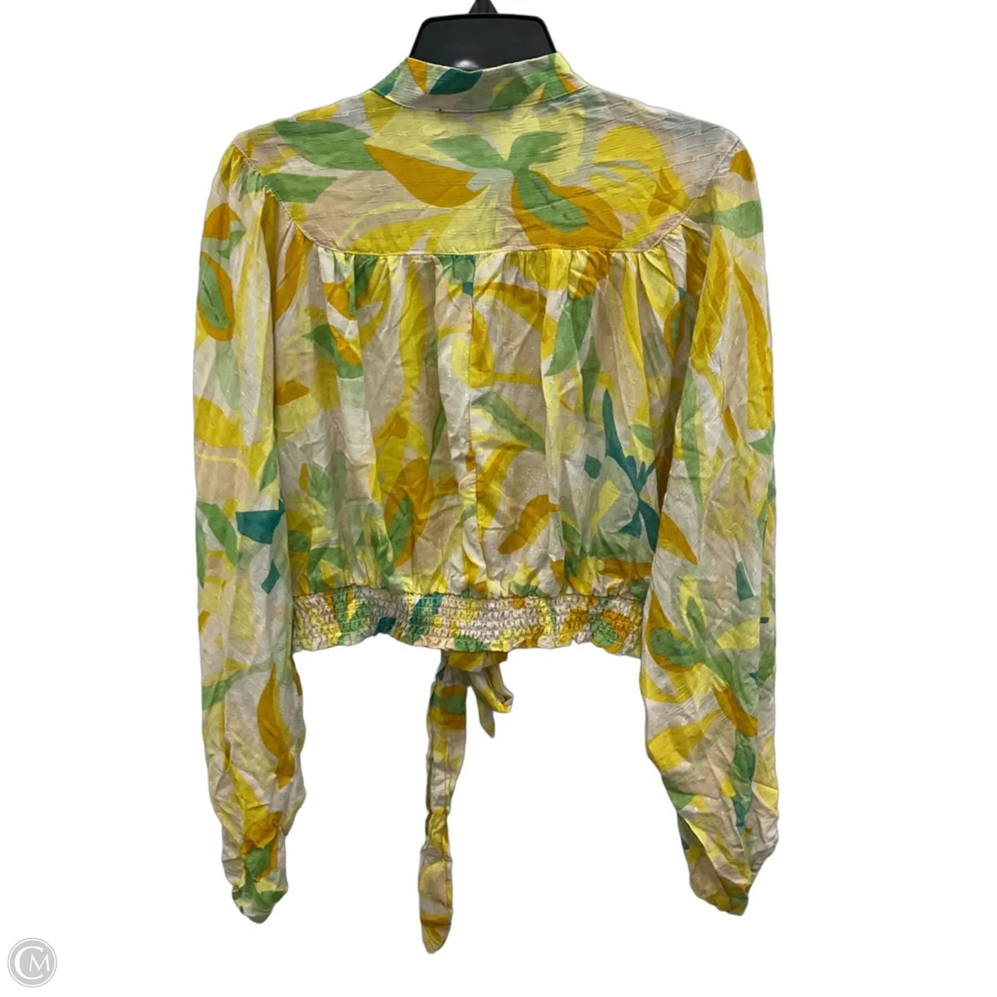 Top Long Sleeve By Rachel Roy In Green & Yellow, Size: L