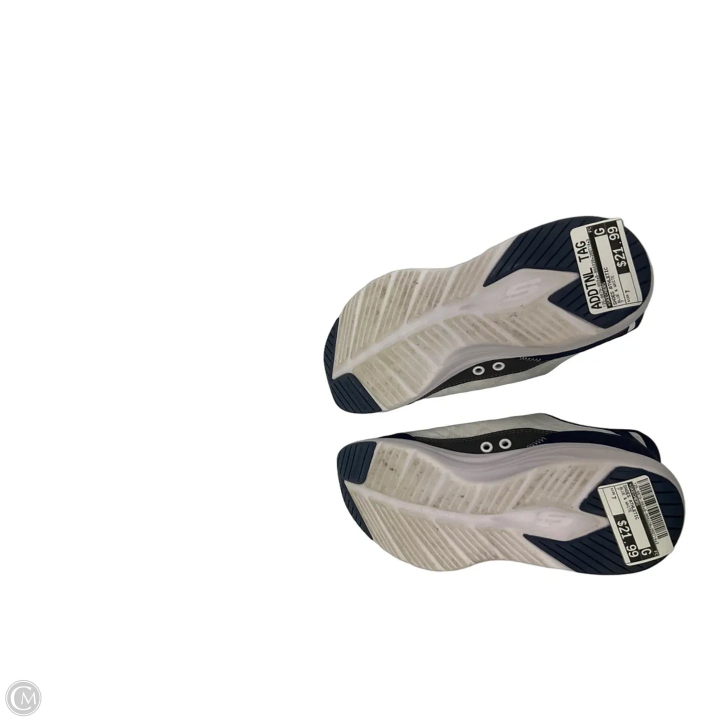 Shoes Athletic By Skechers In Blue & White, Size: 7