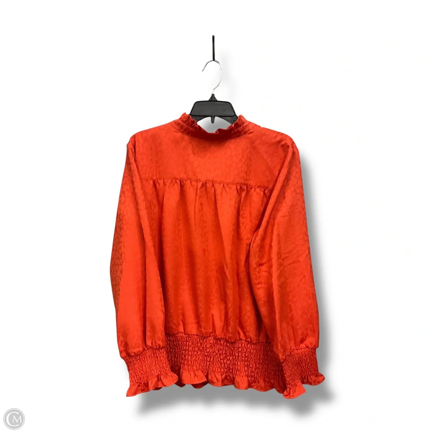 Blouse Long Sleeve By Cmc In Orange, Size: 1x