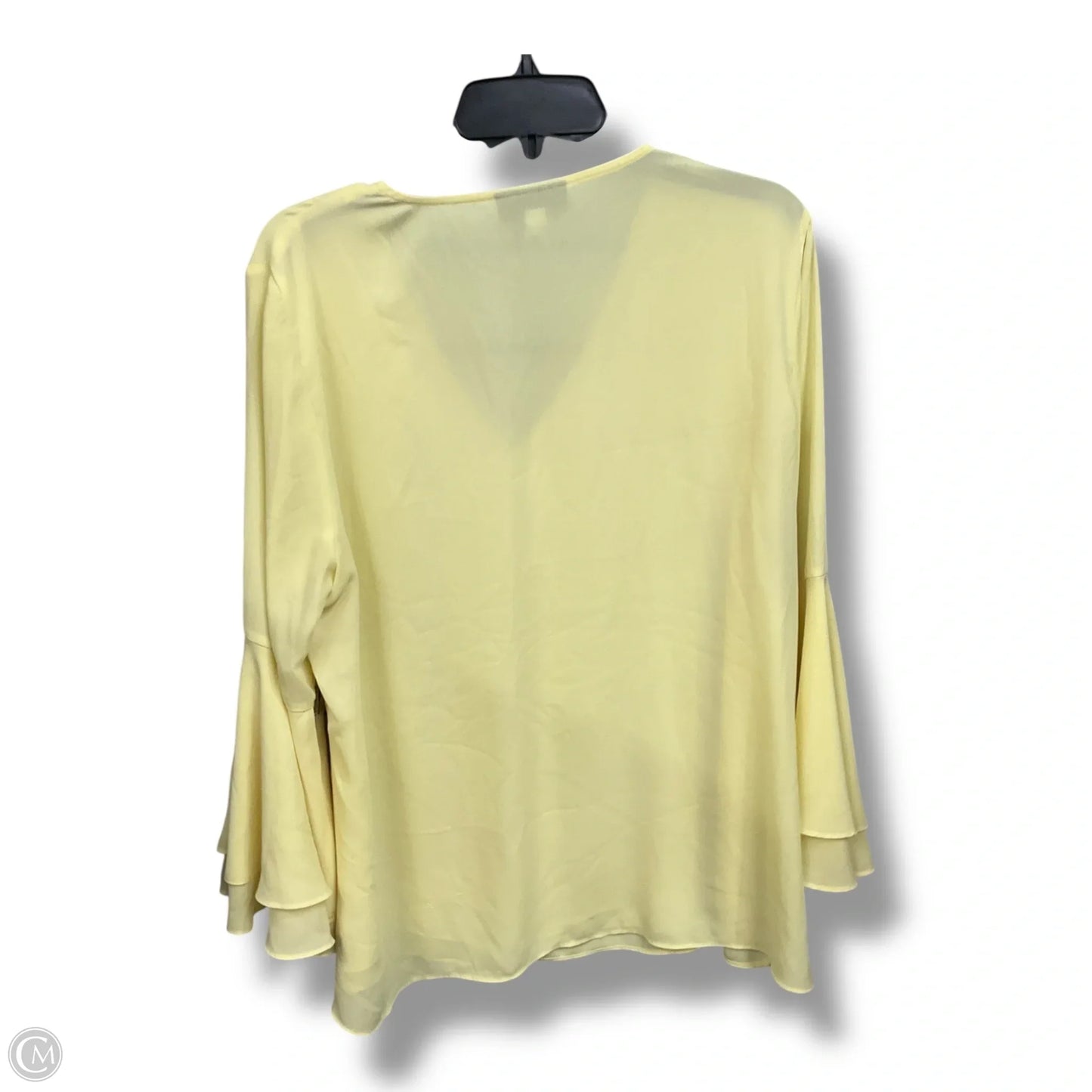 Blouse Long Sleeve By Alfani In Yellow, Size: Xl