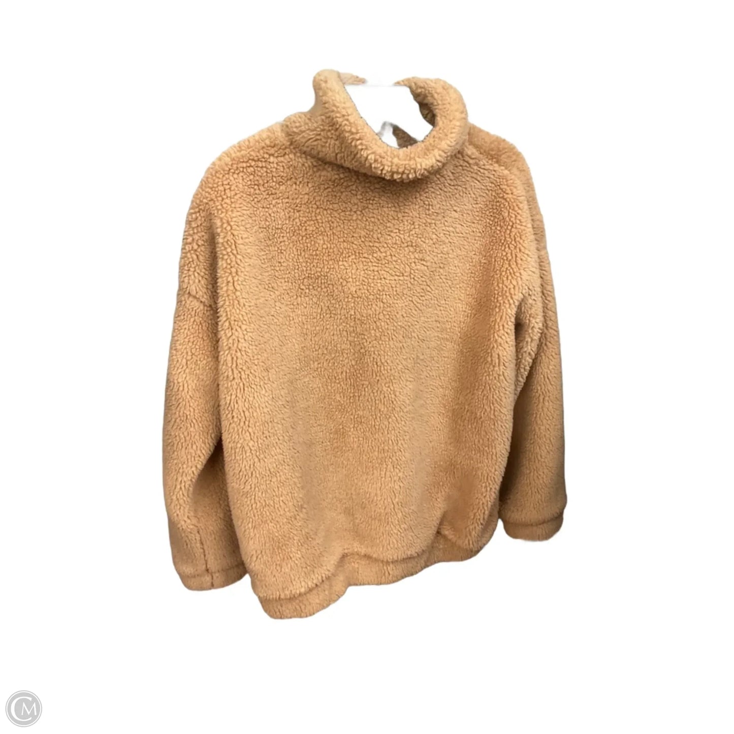 Coat Faux Fur & Sherpa By Romwe In Brown, Size: M