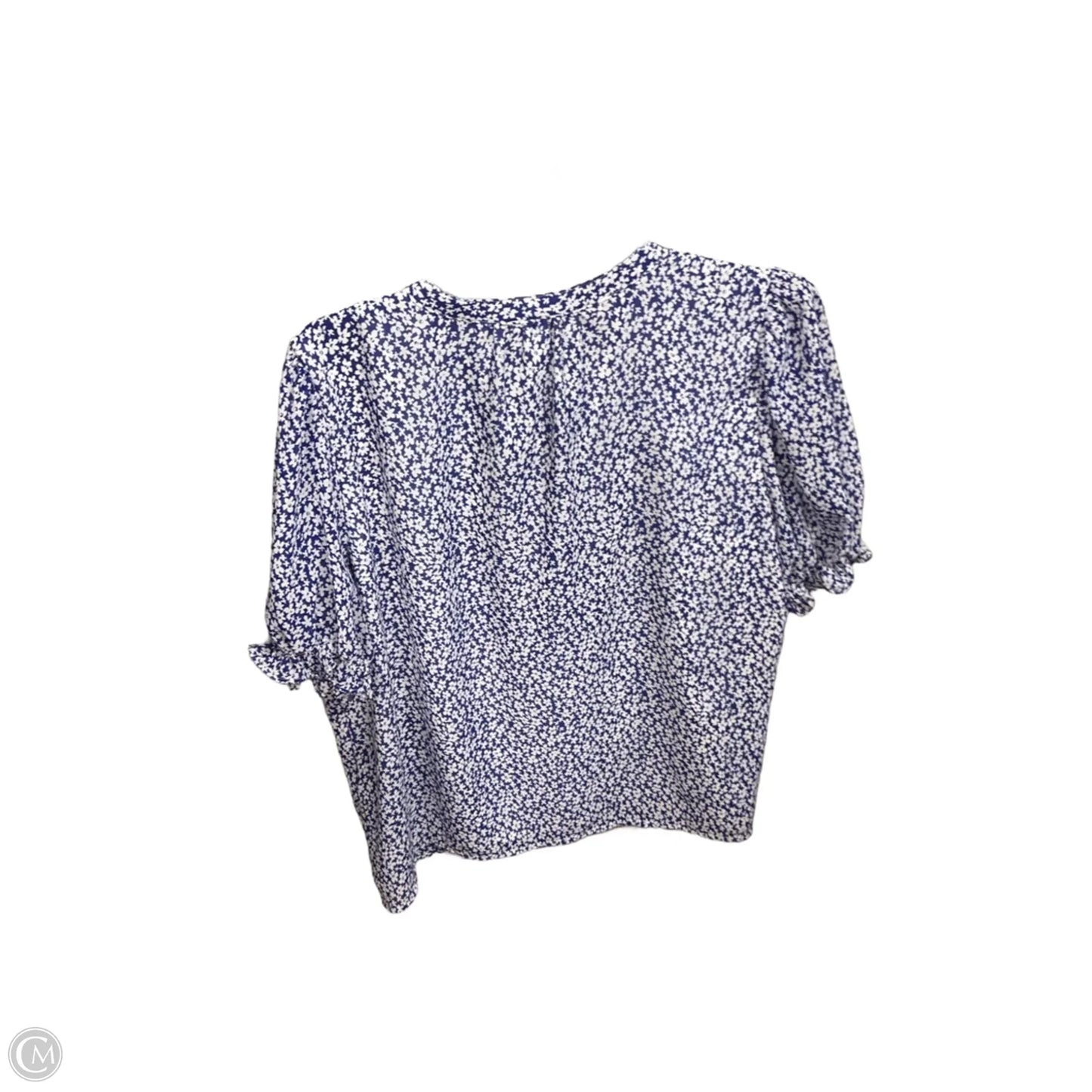 Top Short Sleeve By J. Crew In Purple & White, Size: L