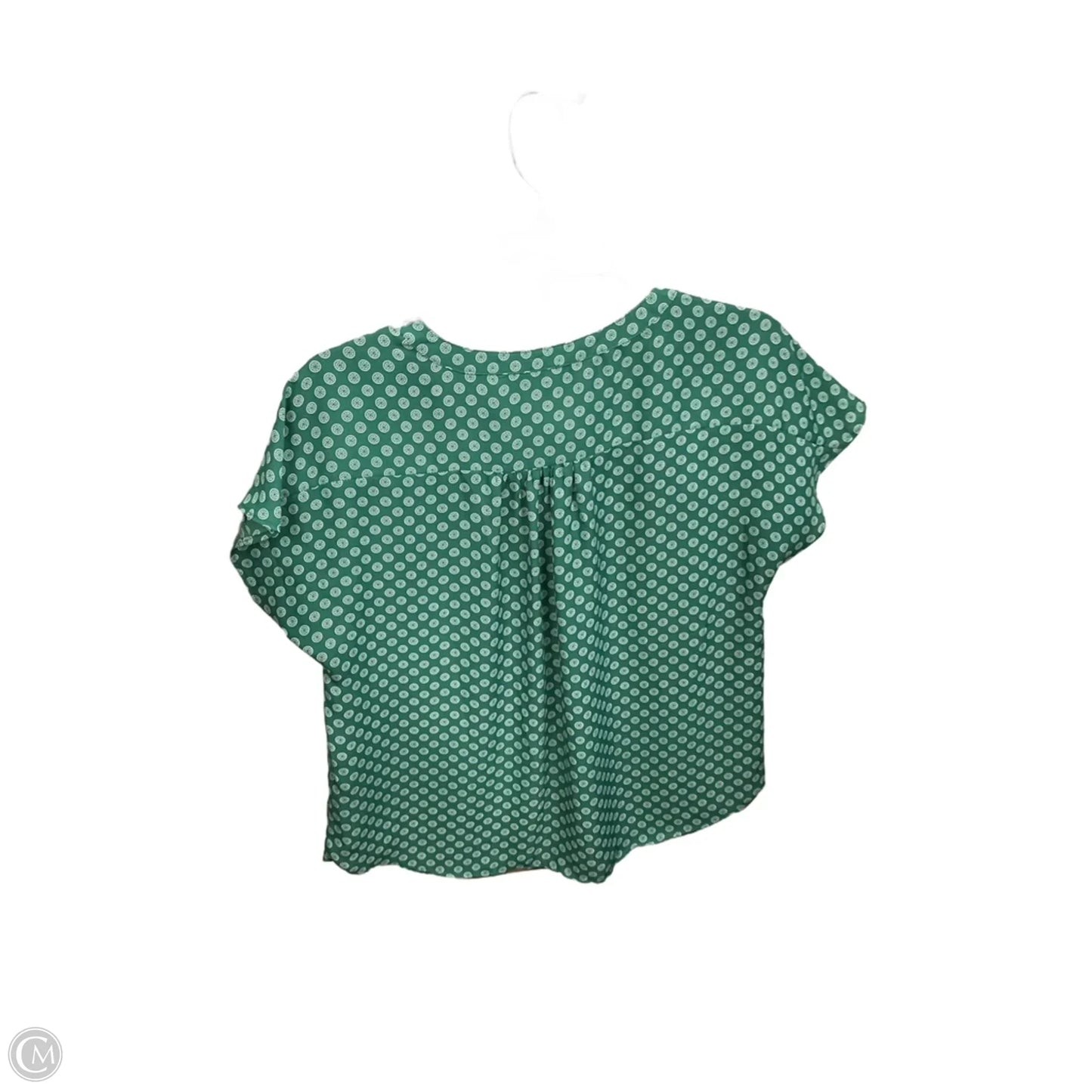 Top Sleeveless By Banana Republic In Green & White, Size: M