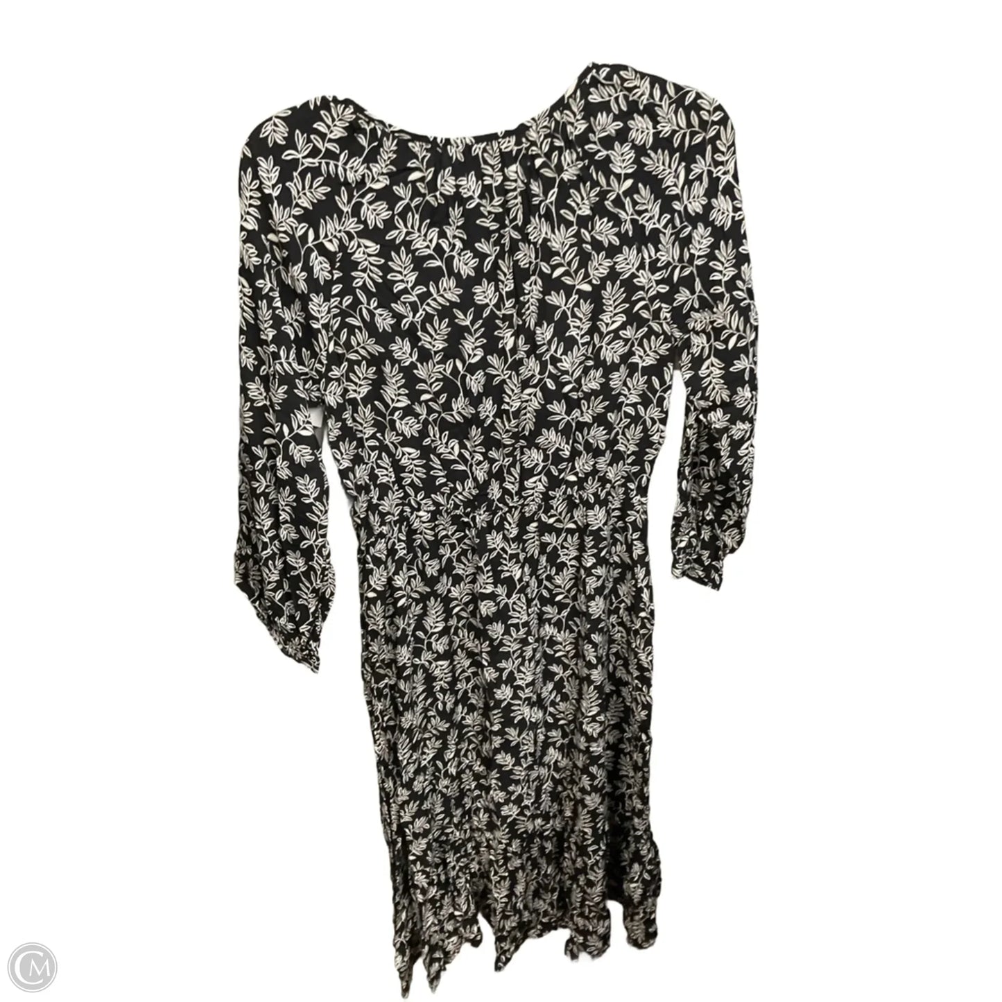 Dress Casual Midi By Old Navy In Black & White, Size: S