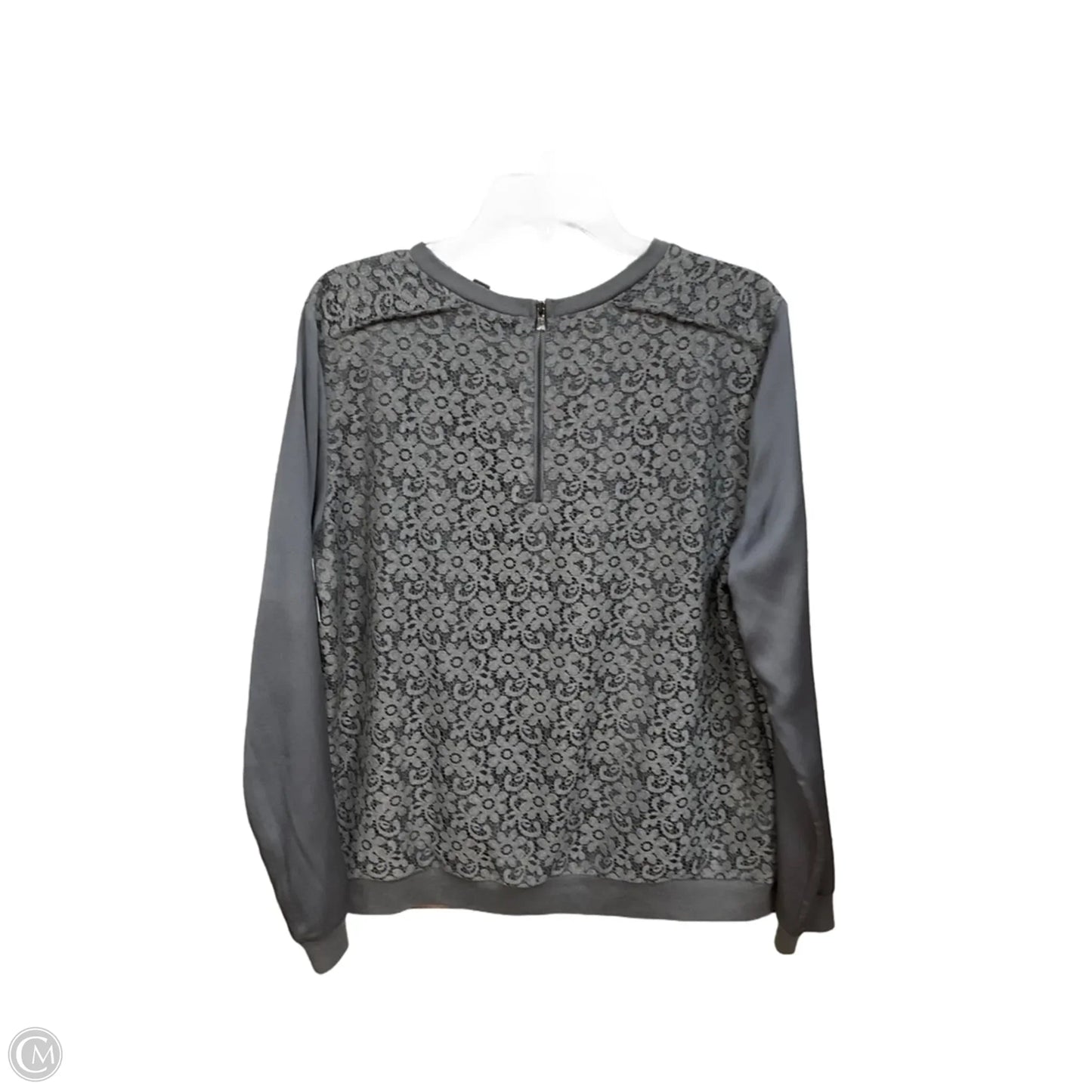 Top Long Sleeve By Ann Taylor In Grey, Size: L